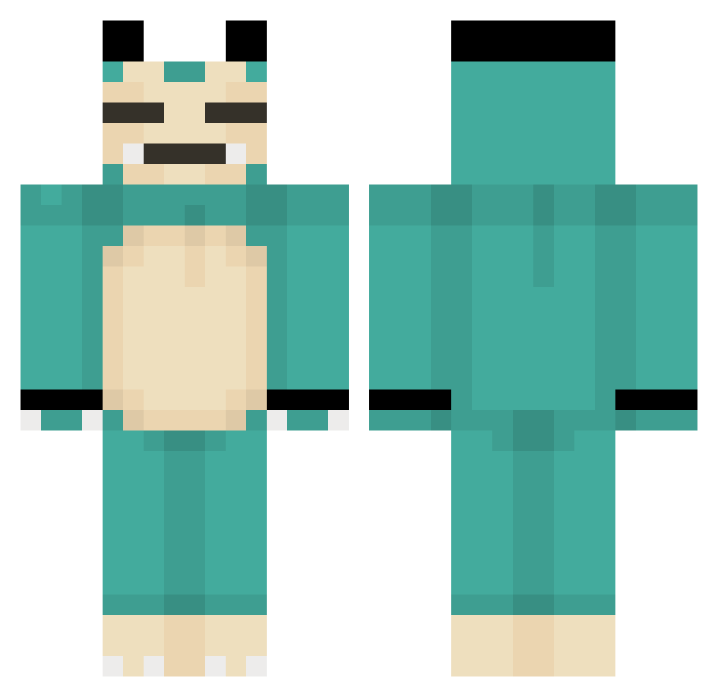xAmen_ Minecraft skin, front and back view