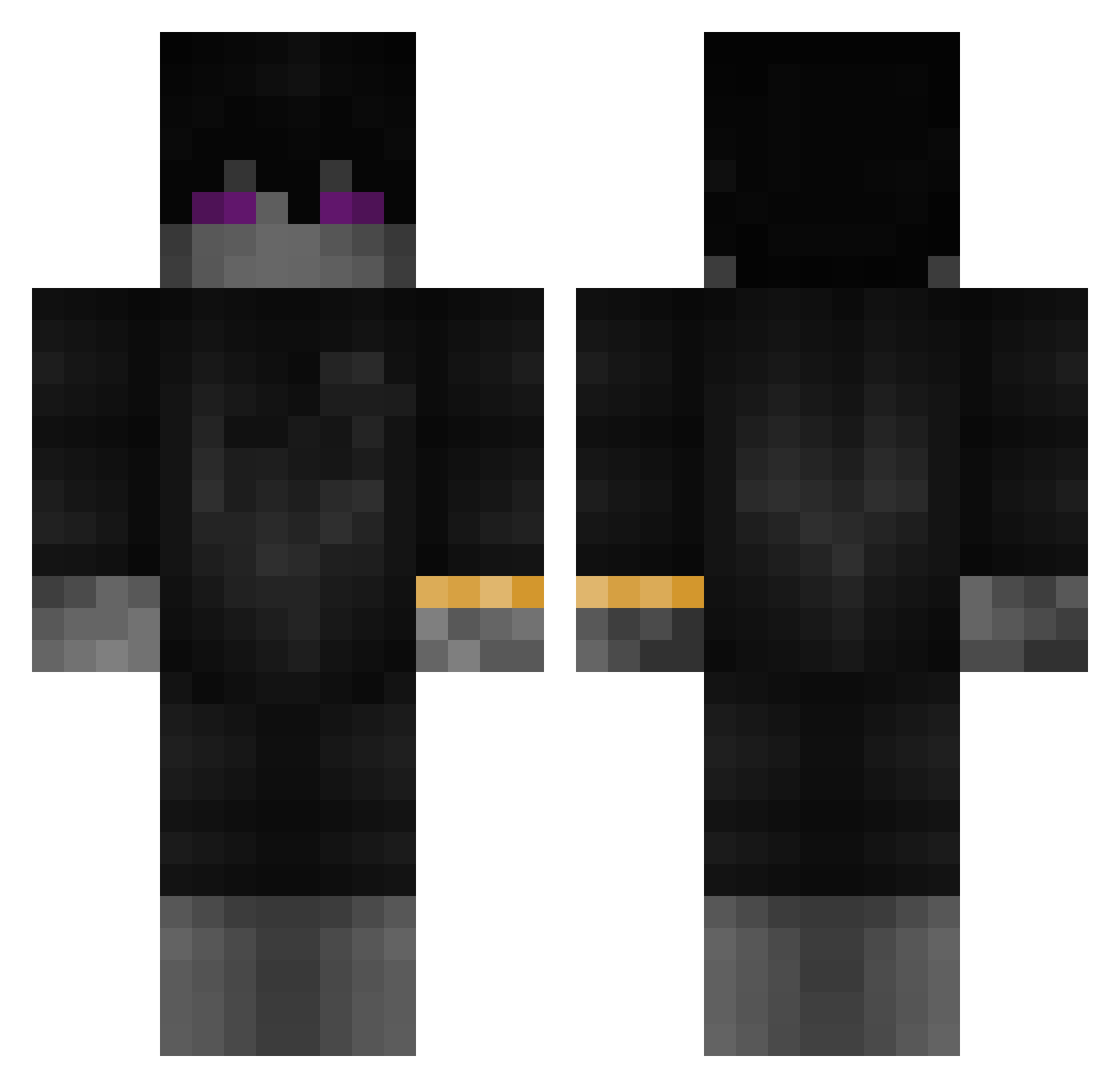 uLukzSHW Minecraft skin, front and back view