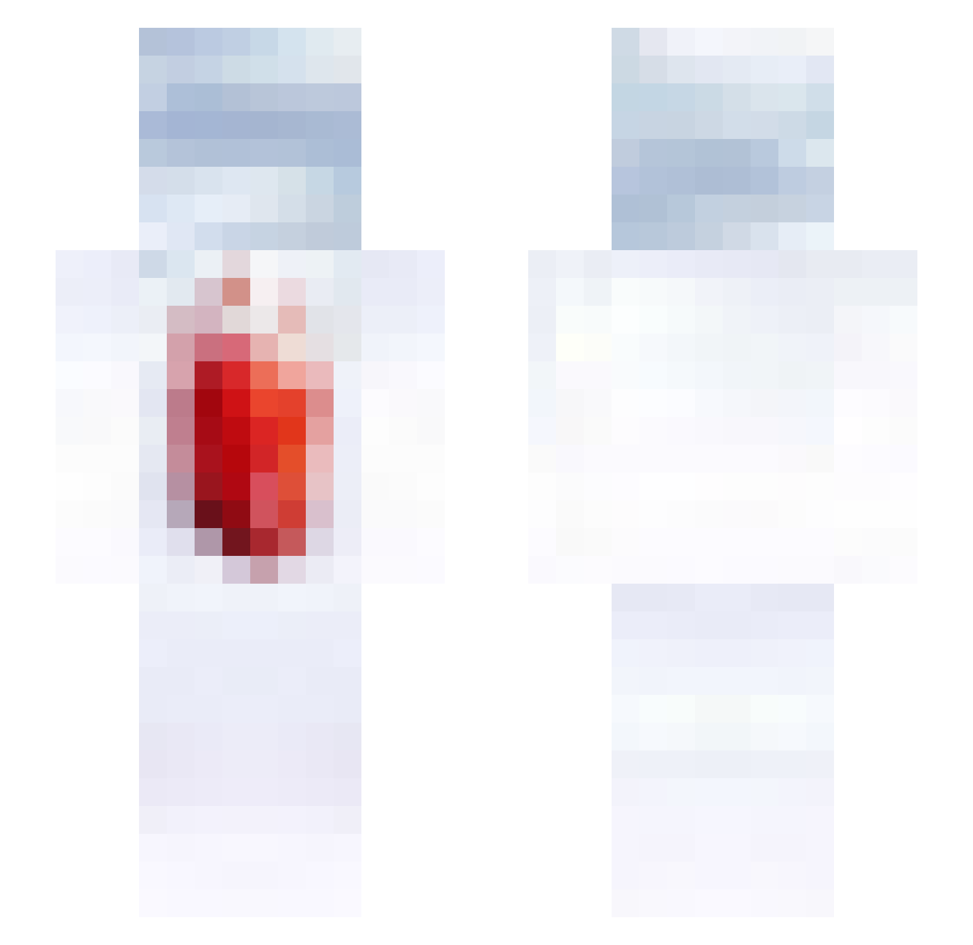 RedAppleInc Minecraft skin, front and back view