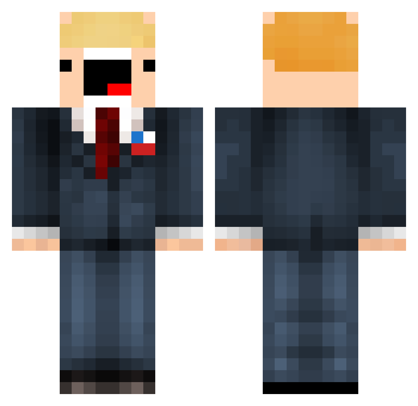 sh3ll83 Minecraft skin, front and back view