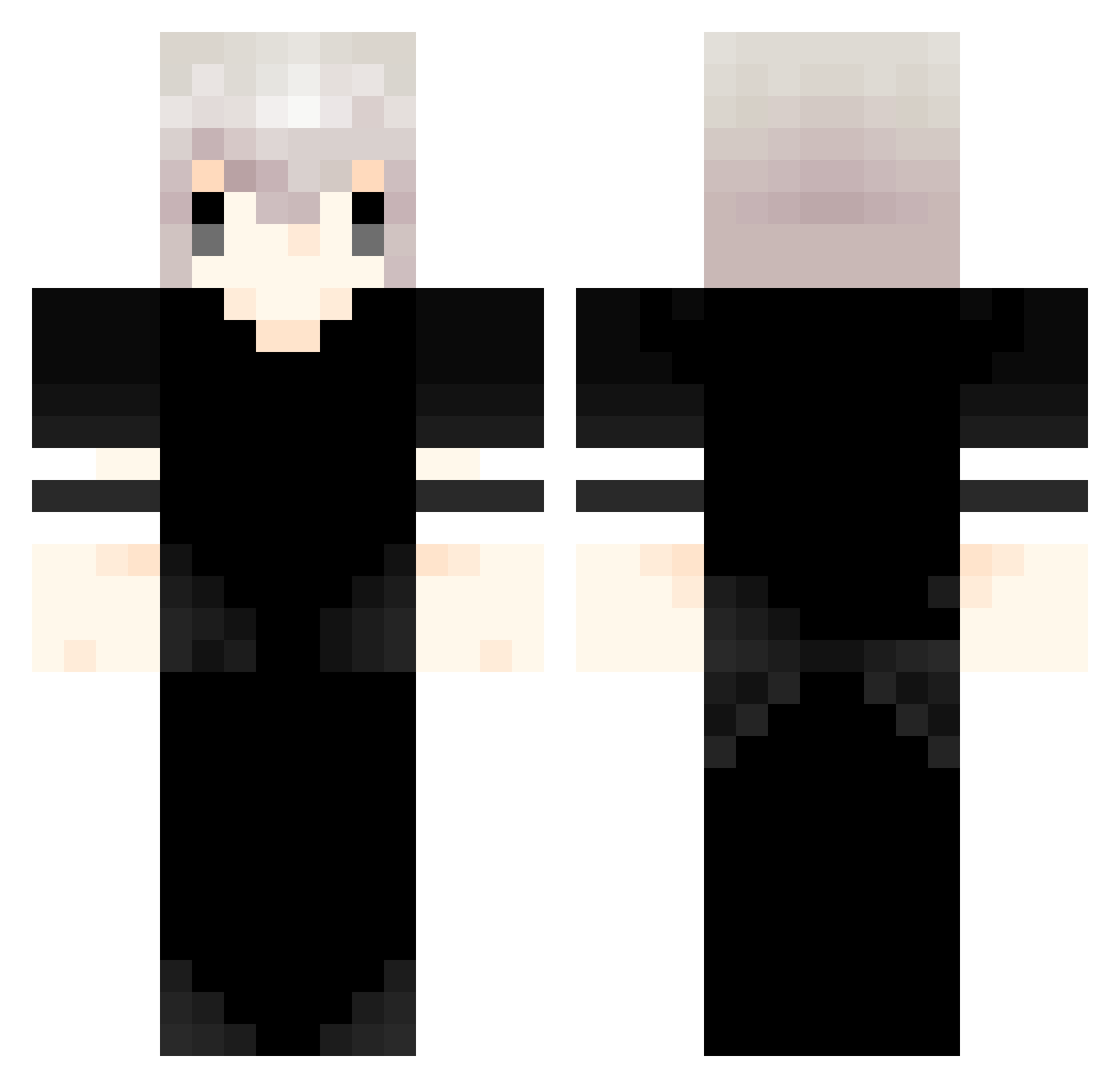rookid1 Minecraft skin, front and back view