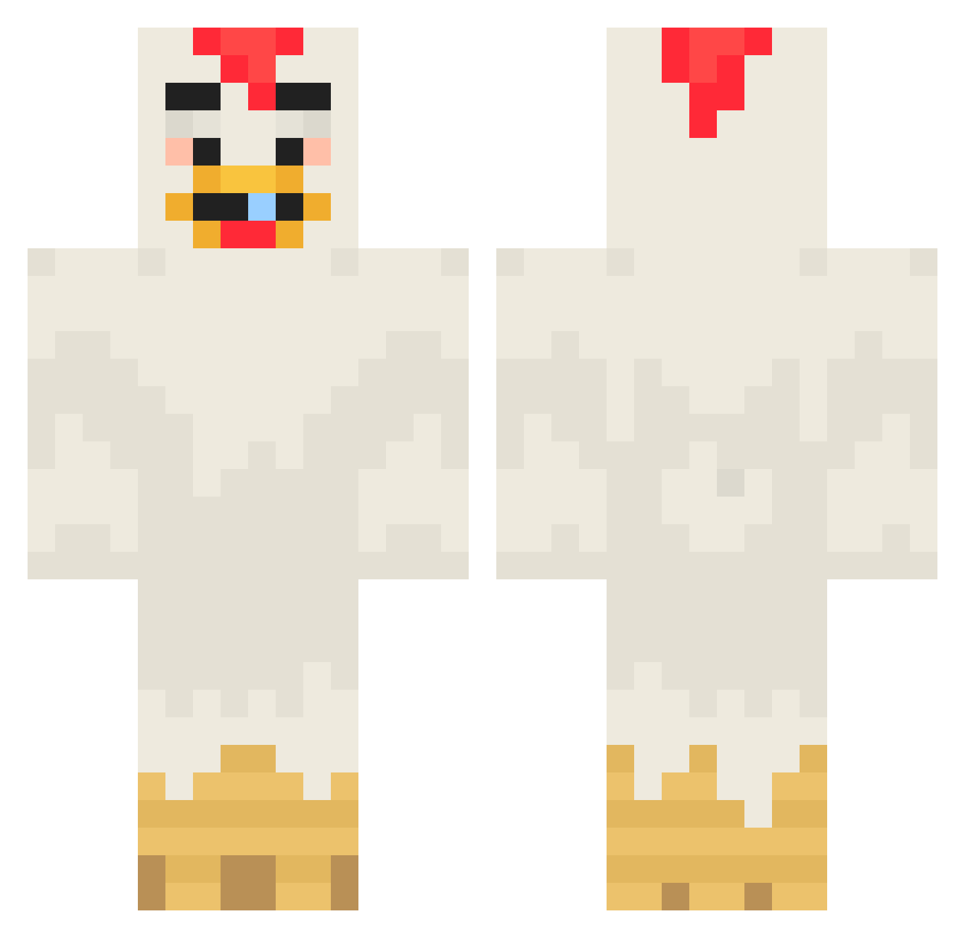 jaydumx Minecraft skin, front and back view