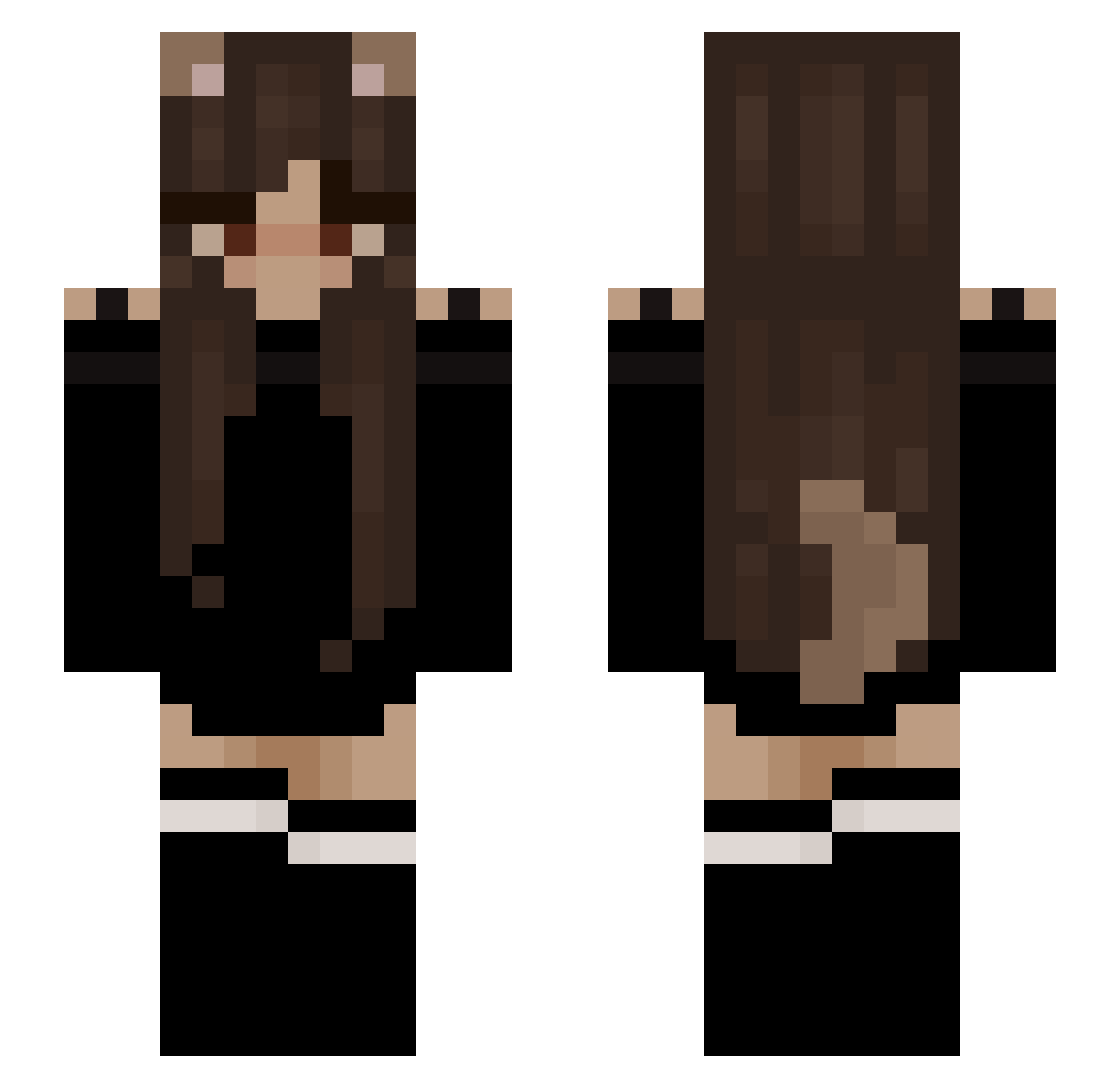 LilithTheGoddess Minecraft skin, front and back view