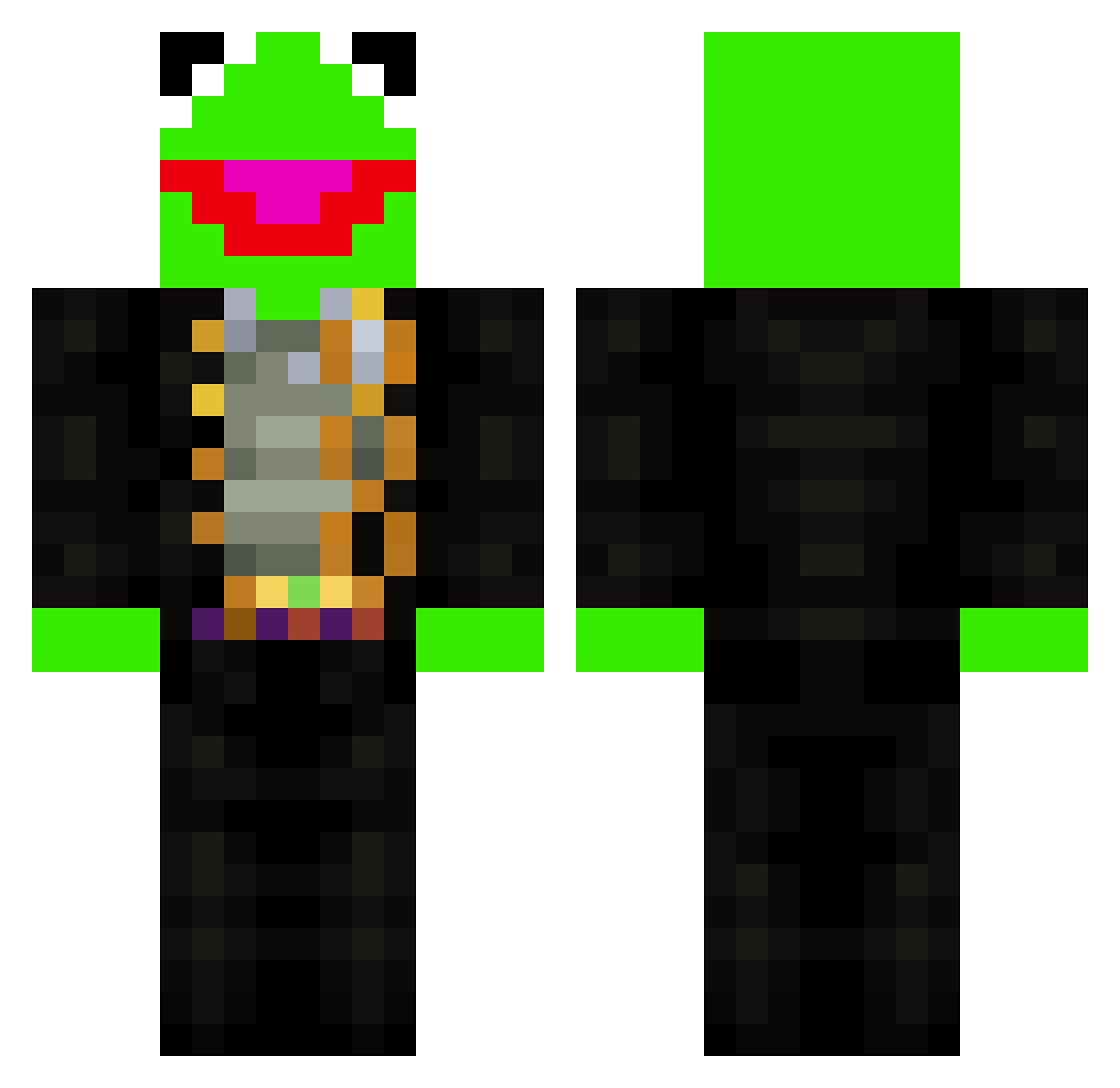 Hokualohi5 Minecraft skin, front and back view