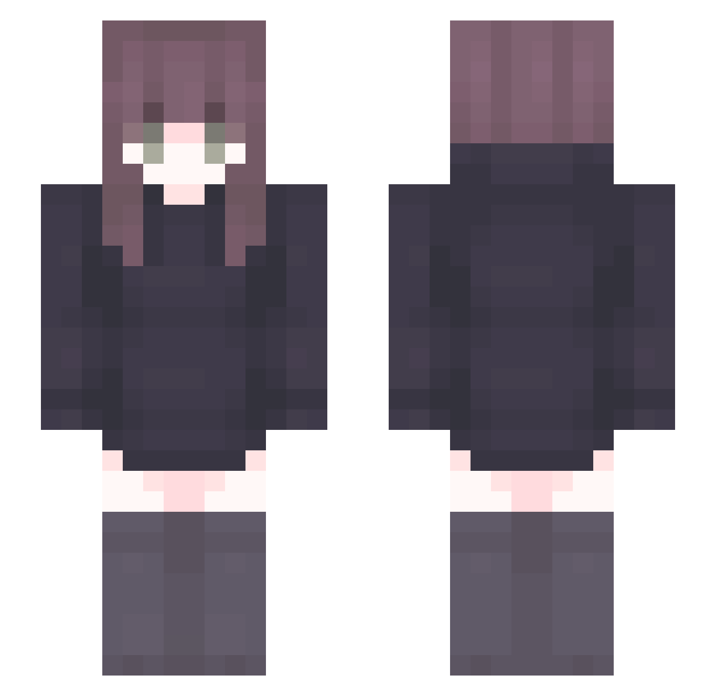 Cirnoh Minecraft skin, front and back view