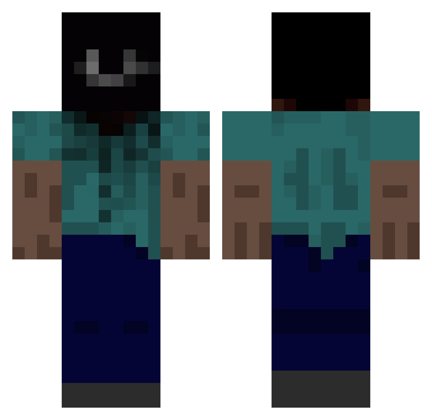 demonkngihttf2 Minecraft skin, front and back view