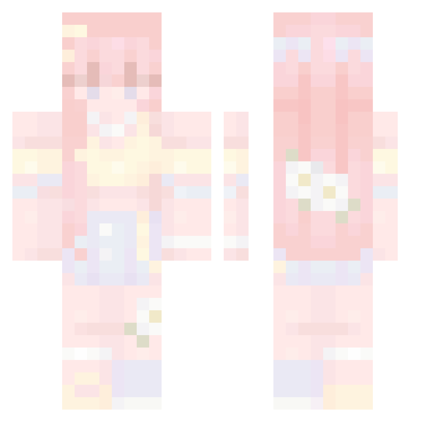 HoloVortex Minecraft skin, front and back view