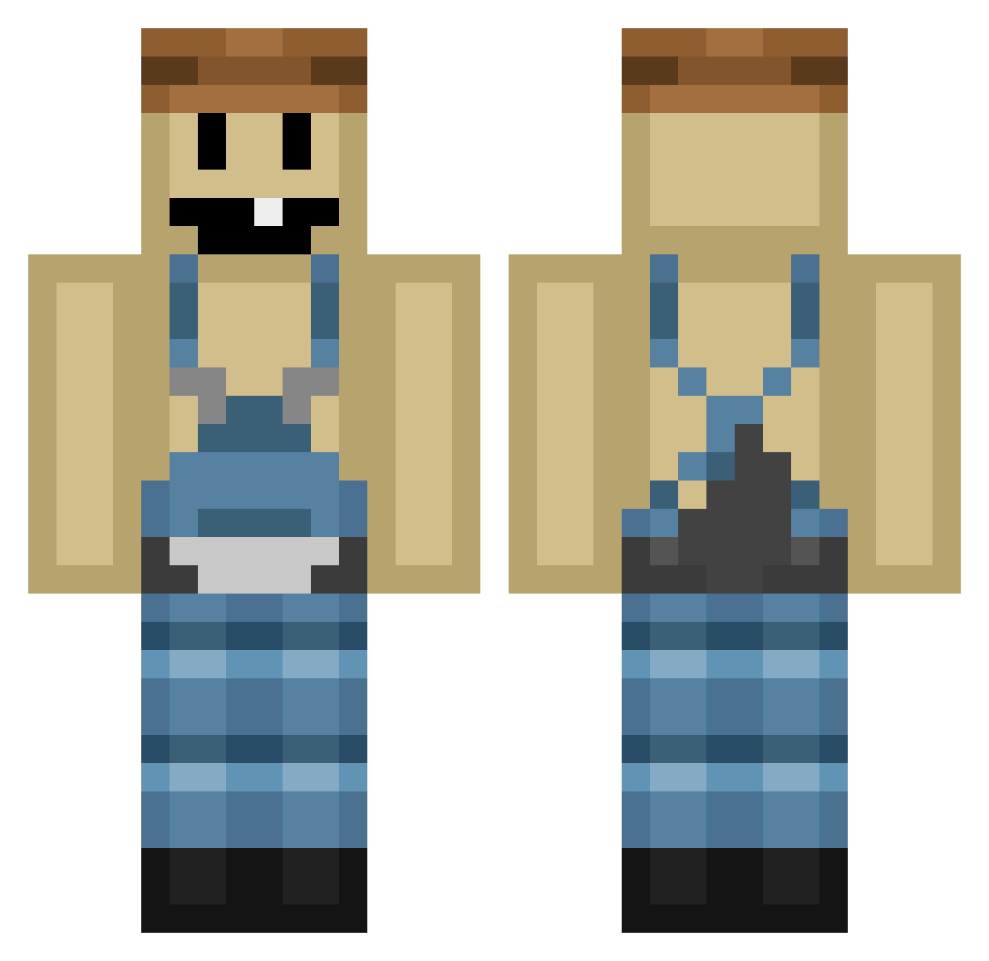 seymour_nuts Minecraft skin, front and back view