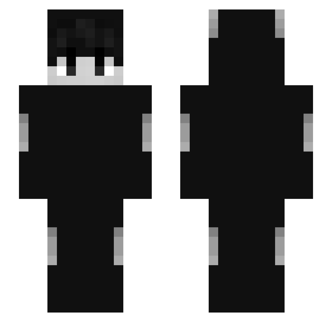 vdul Minecraft skin, front and back view