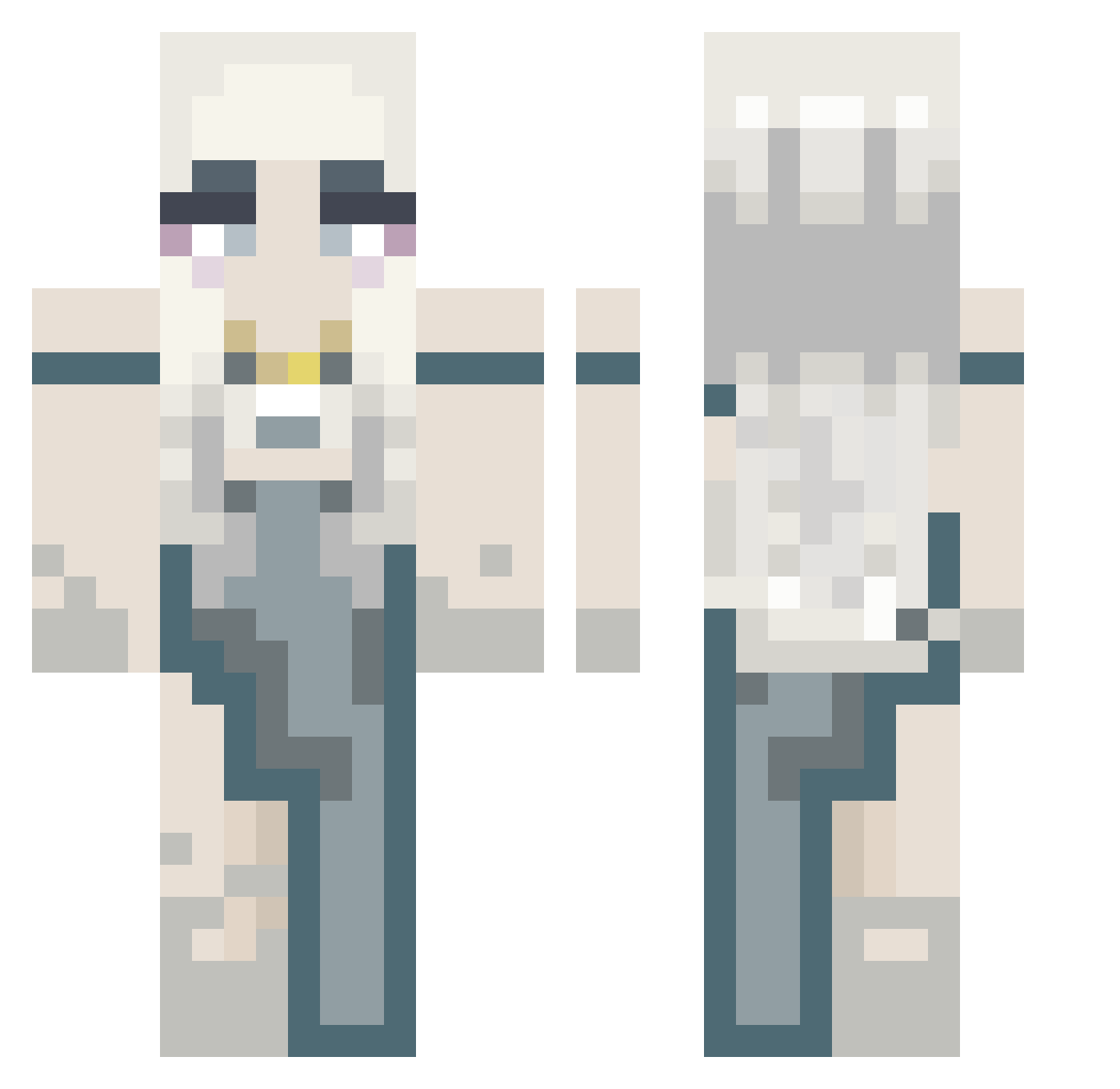 Swozun Minecraft skin, front and back view