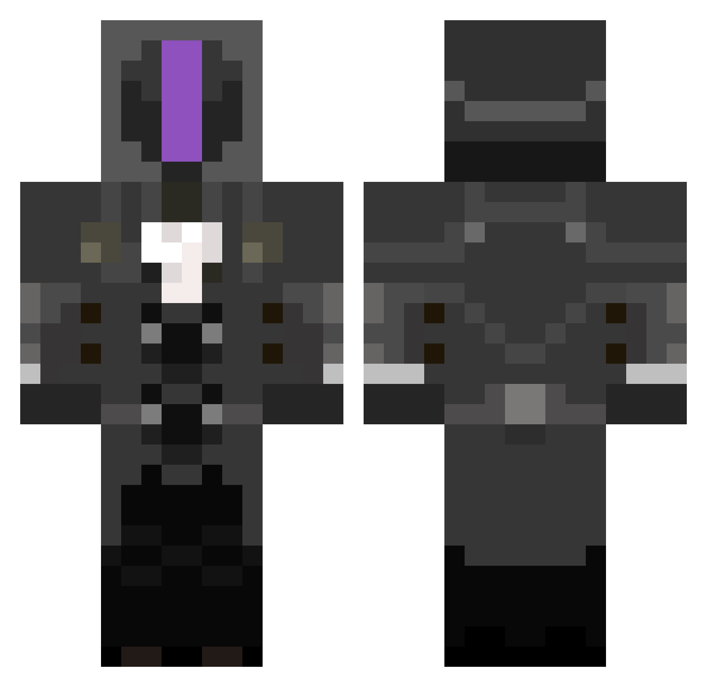 pedrocss Minecraft skin, front and back view