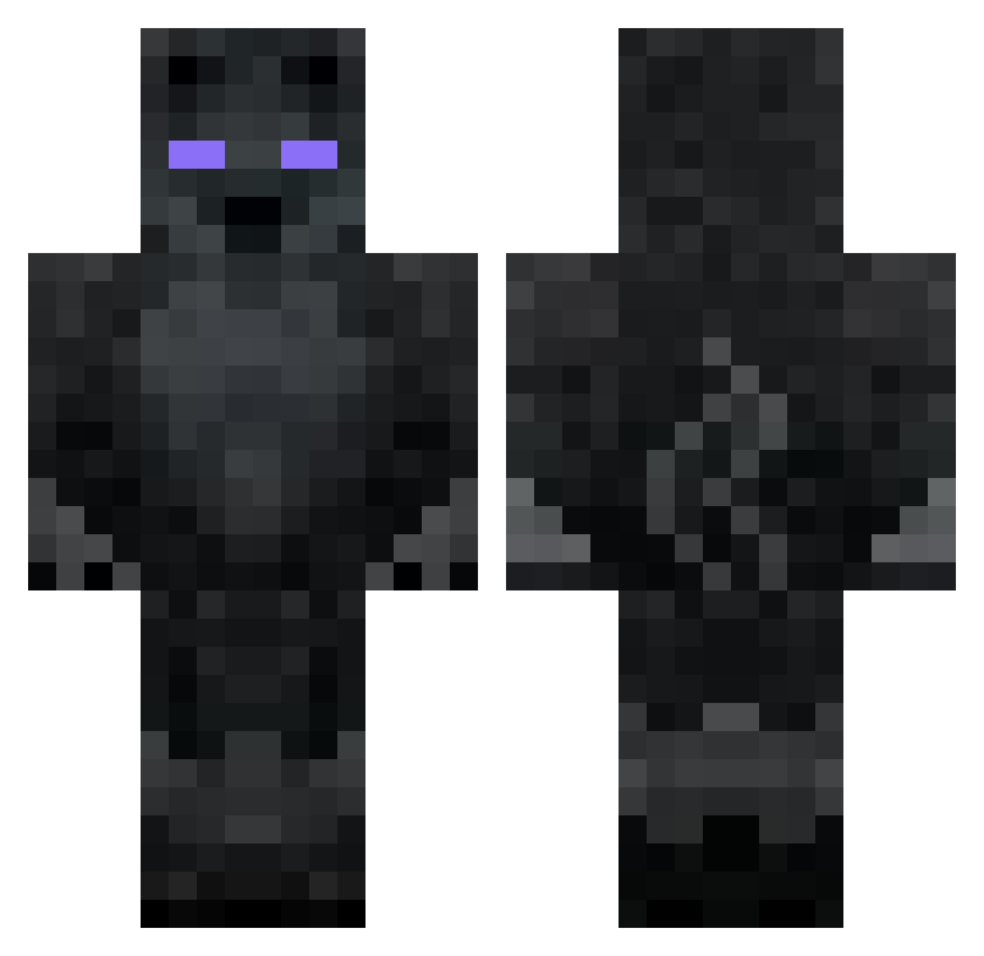 GANGMEMBERDARTH Minecraft skin, front and back view