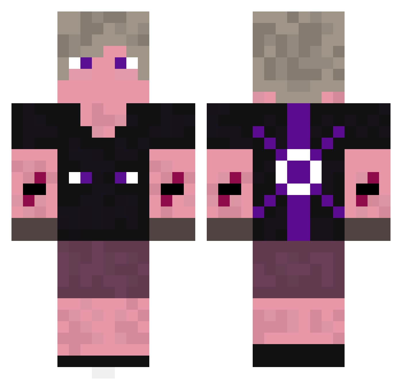 Ronnie00 Minecraft skin, front and back view