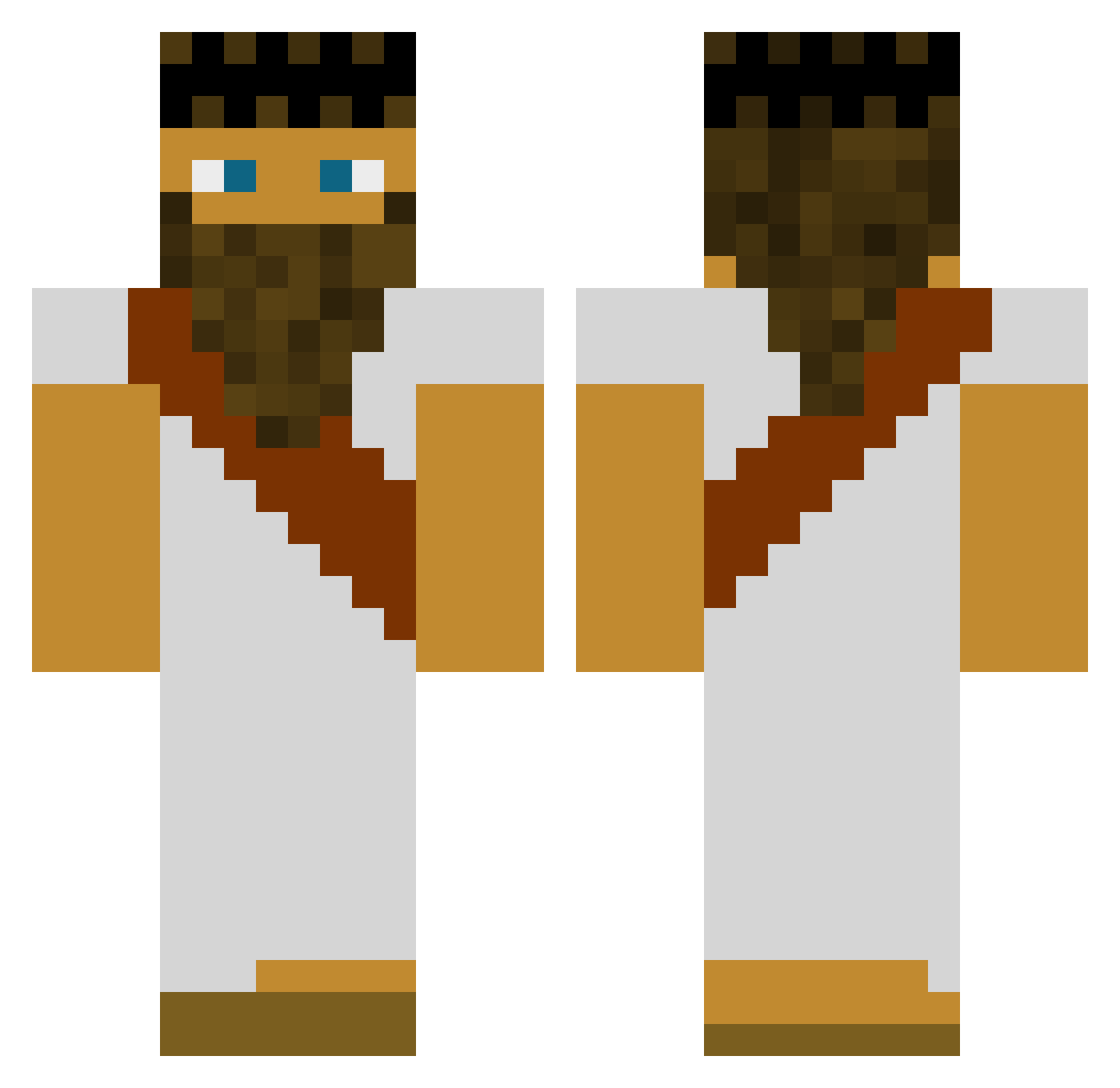 Omni15 Minecraft skin, front and back view
