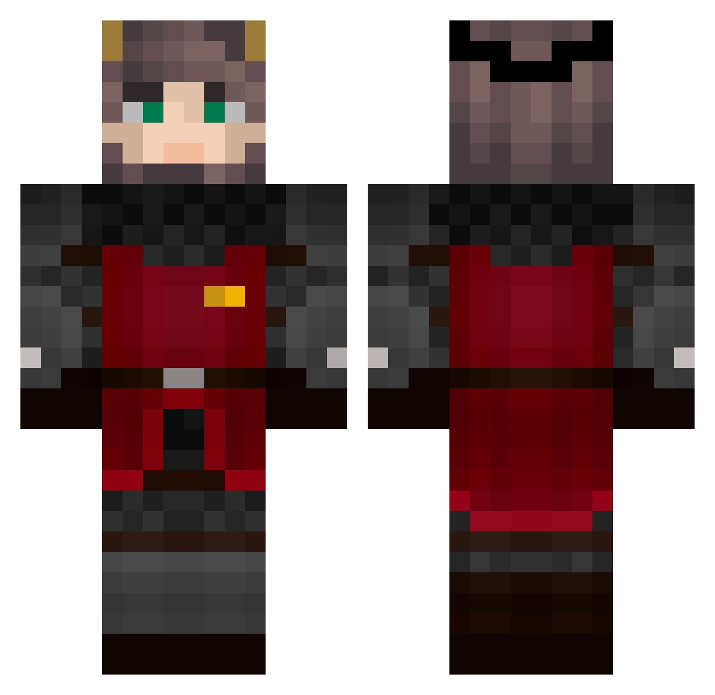 demagog Minecraft skin, front and back view