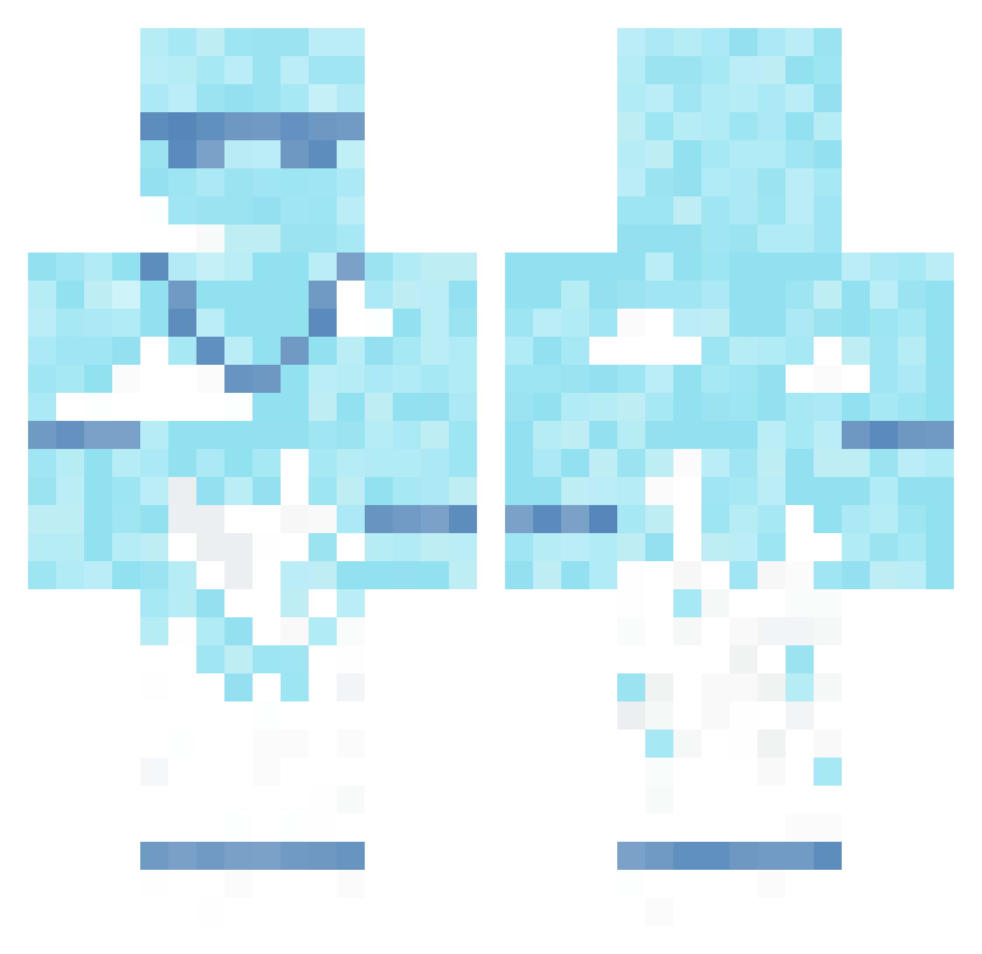 P4LOX Minecraft skin, front and back view