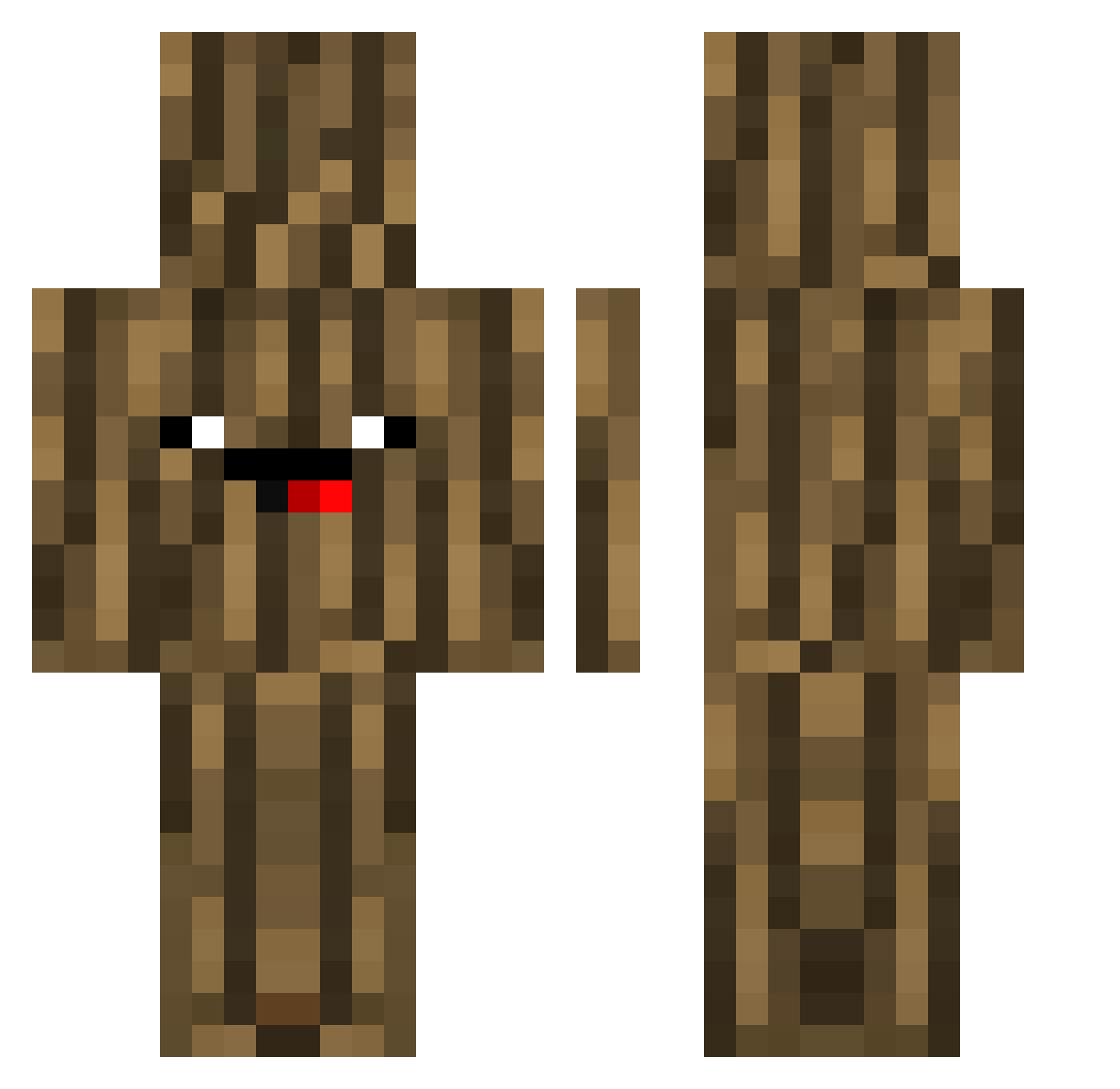 AuZZie156 Minecraft skin, front and back view