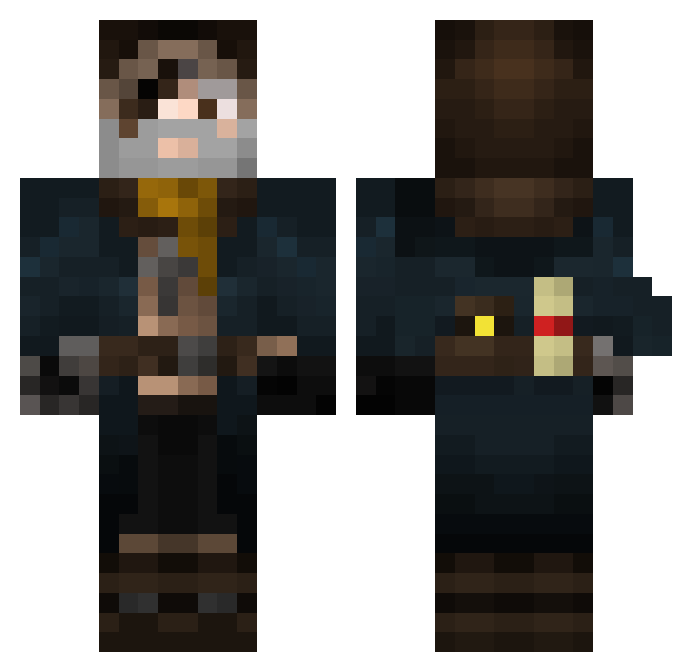 Kinderwagen_ Minecraft skin, front and back view