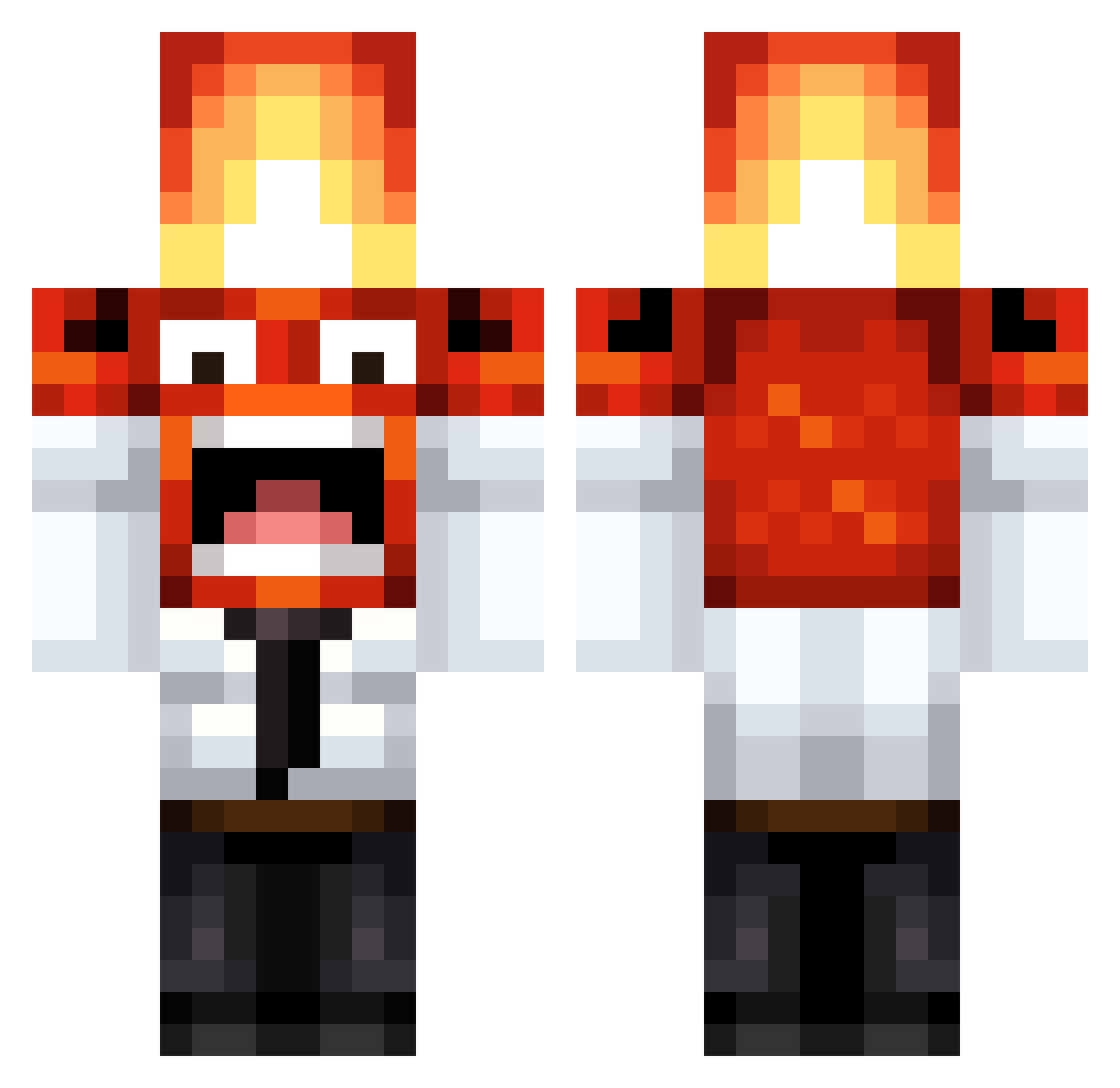 woajj Minecraft skin, front and back view