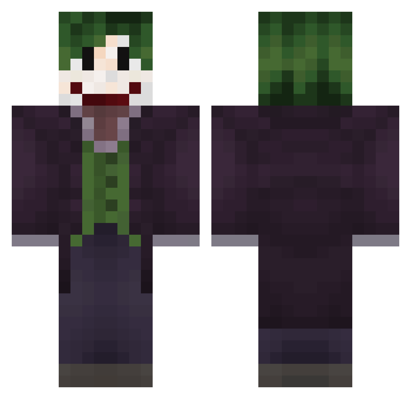 llPaaRll Minecraft skin, front and back view