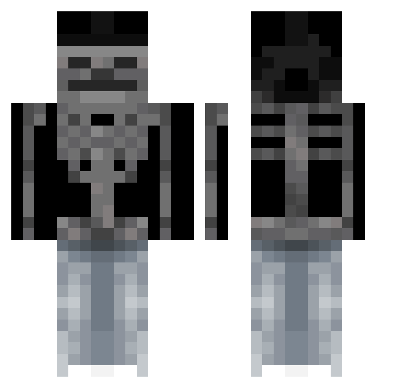 flame98656 Minecraft skin, front and back view