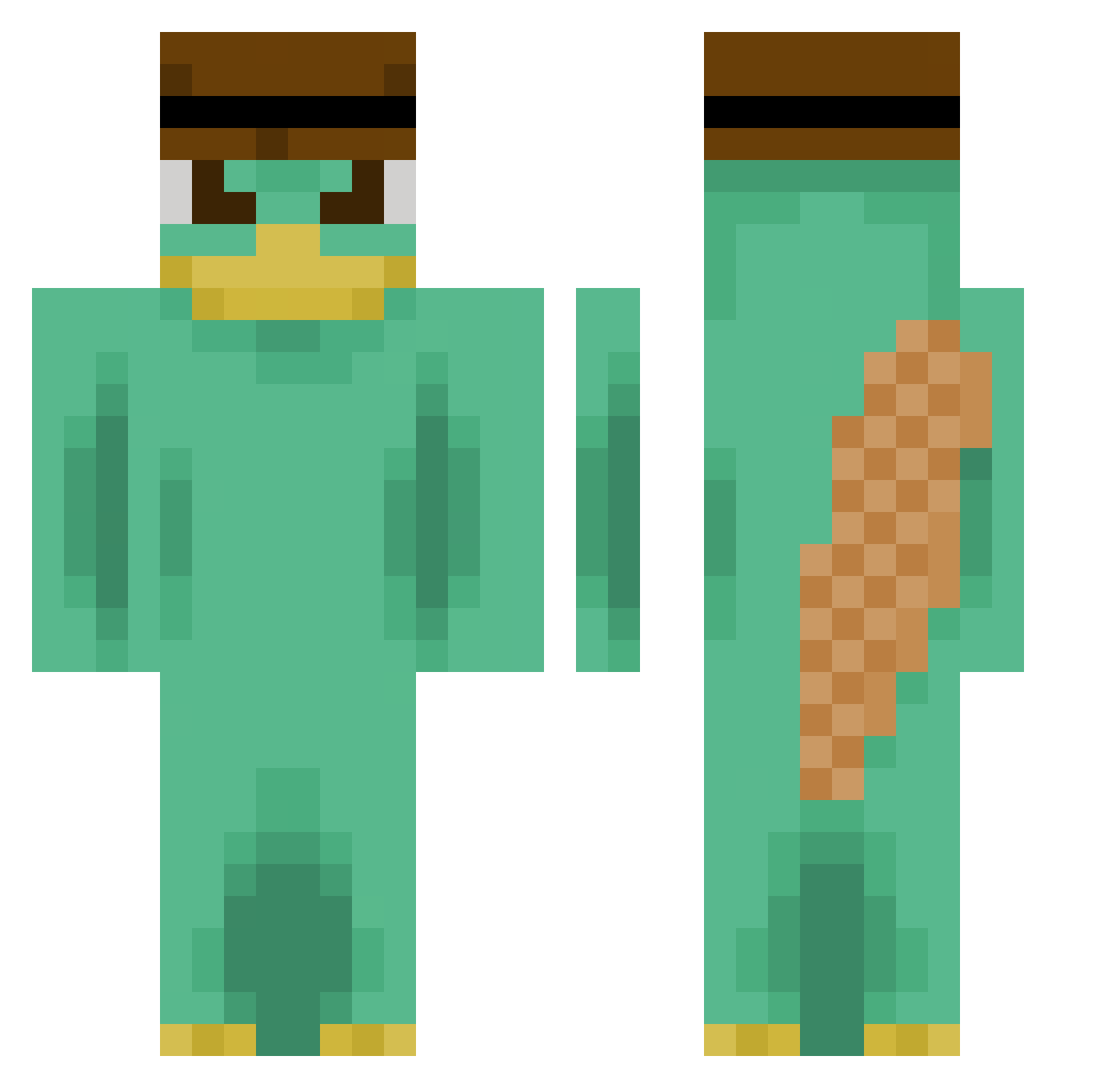 west0n_1 Minecraft skin, front and back view