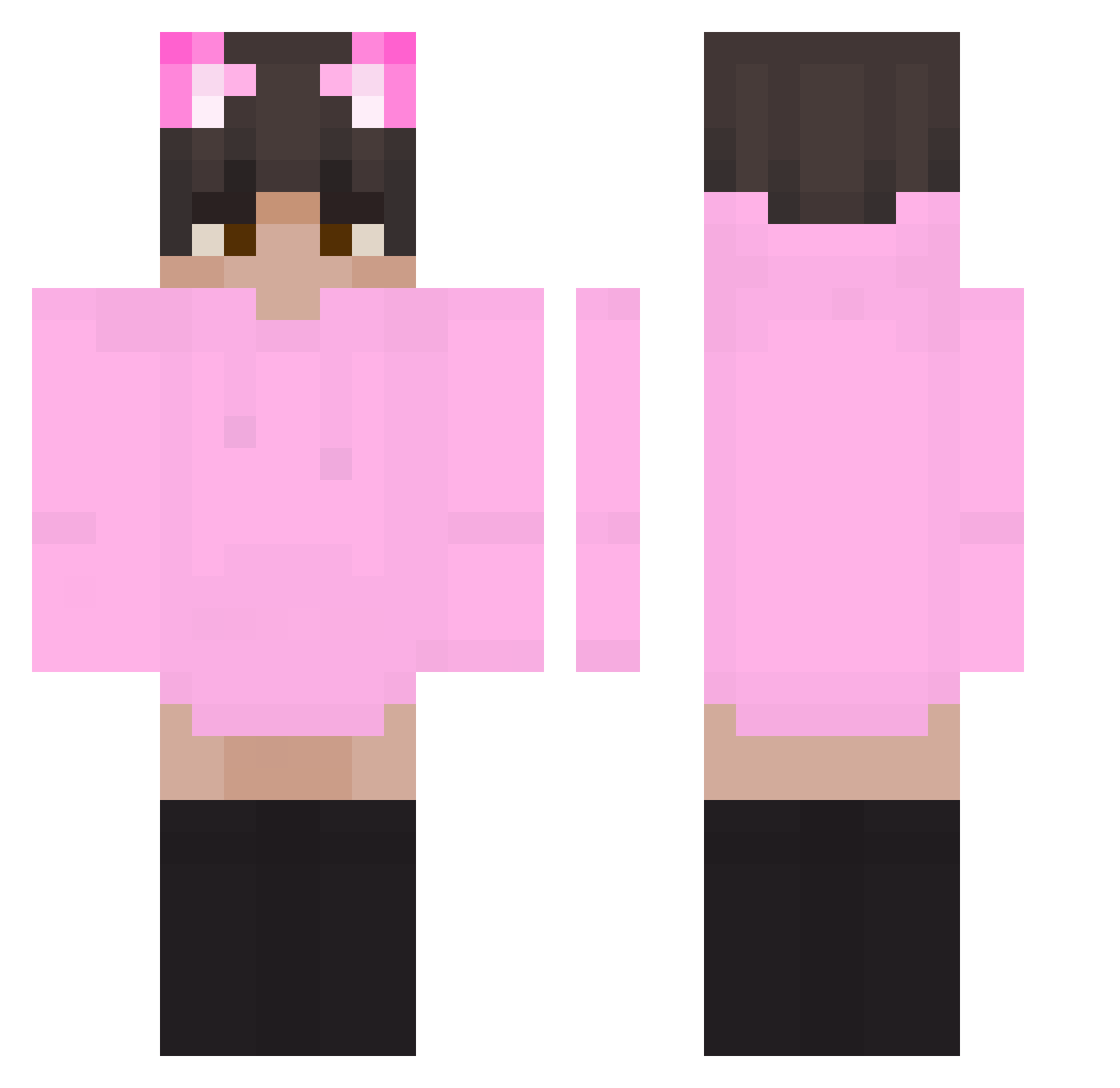 __Hype_ Minecraft skin, front and back view