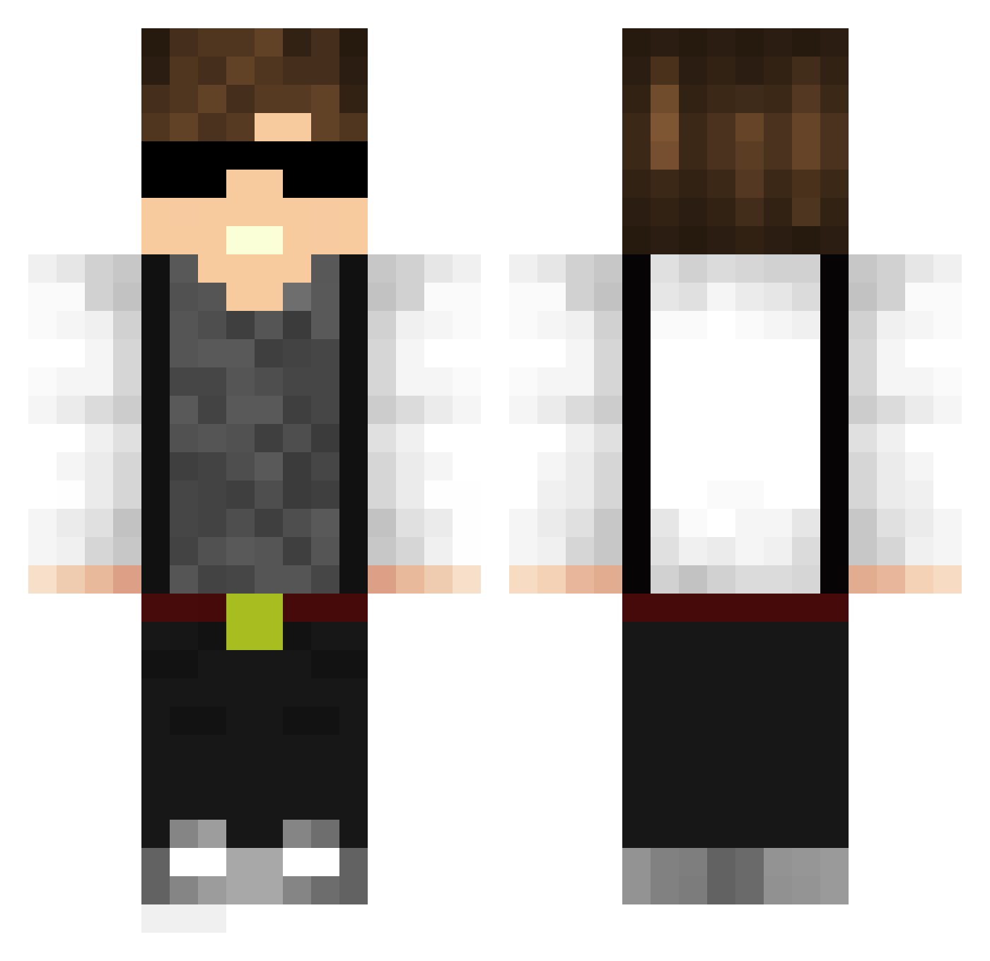 yores Minecraft skin, front and back view