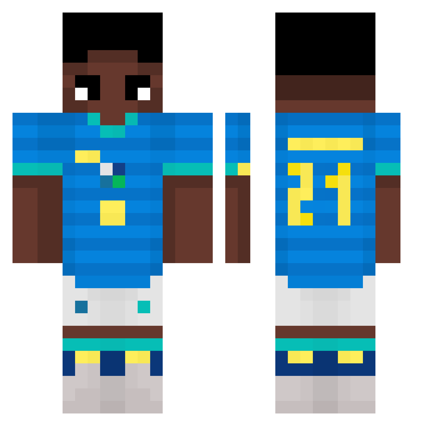 itayskety Minecraft skin, front and back view