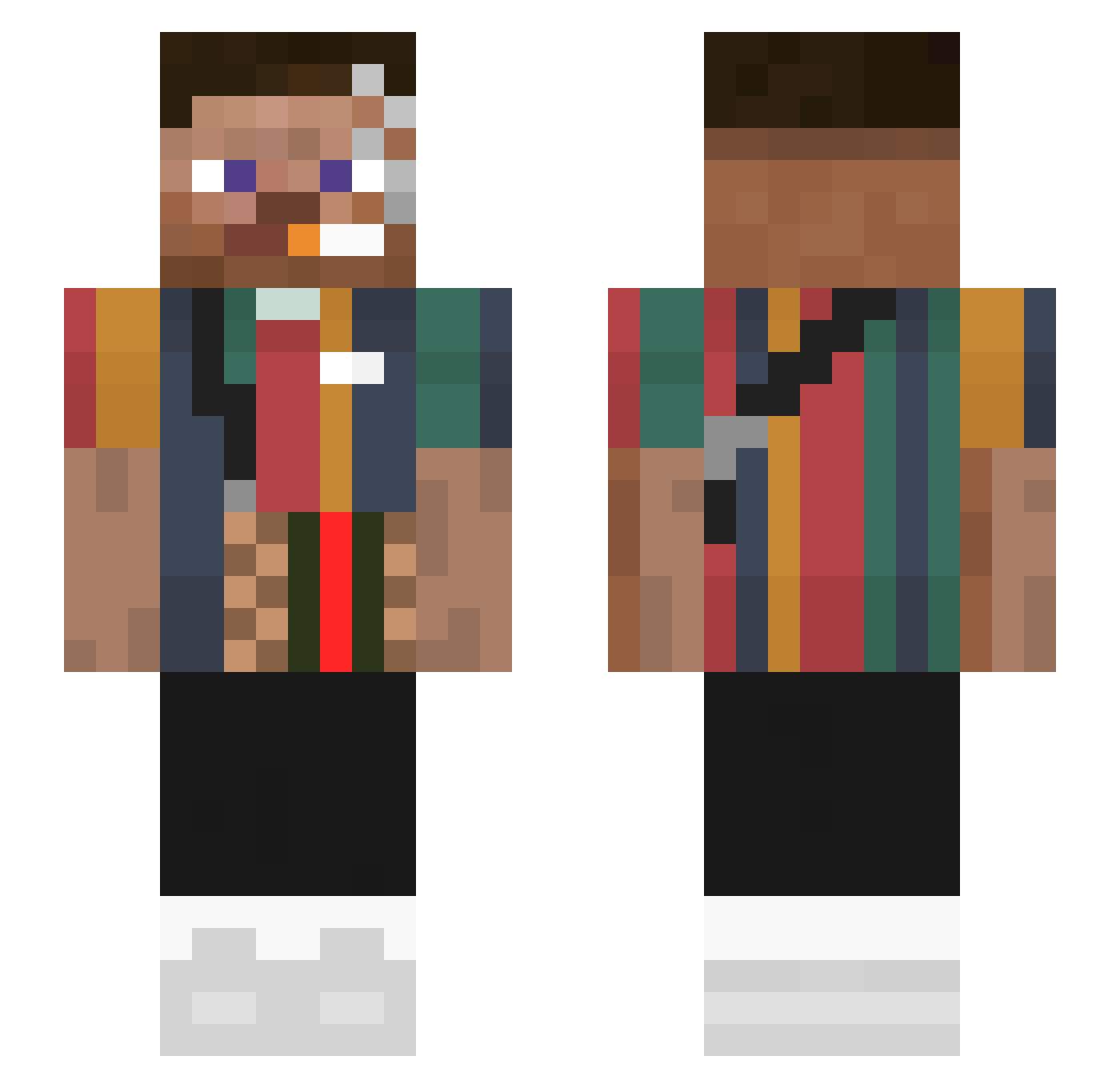 oKefiish Minecraft skin, front and back view