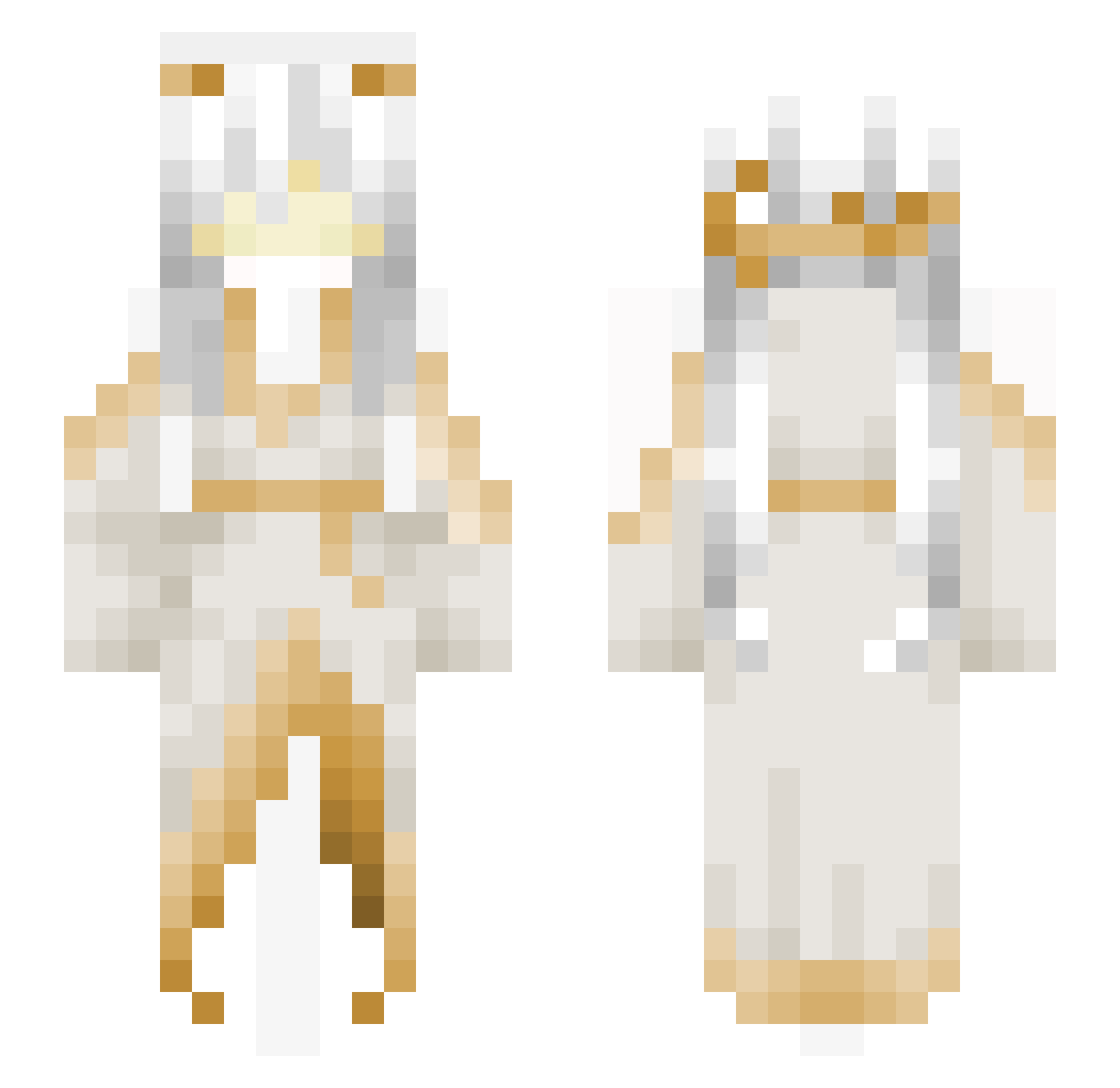 Kryha0 Minecraft skin, front and back view
