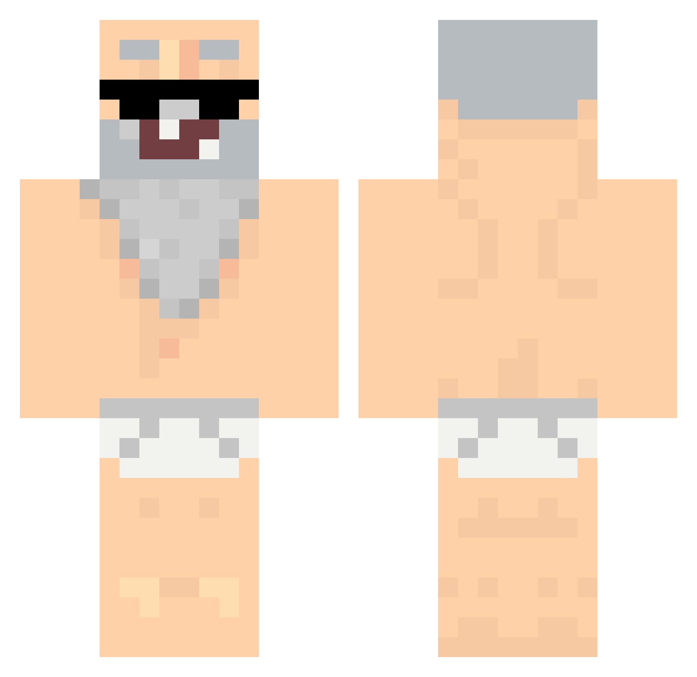 nuggets_f24 Minecraft skin, front and back view