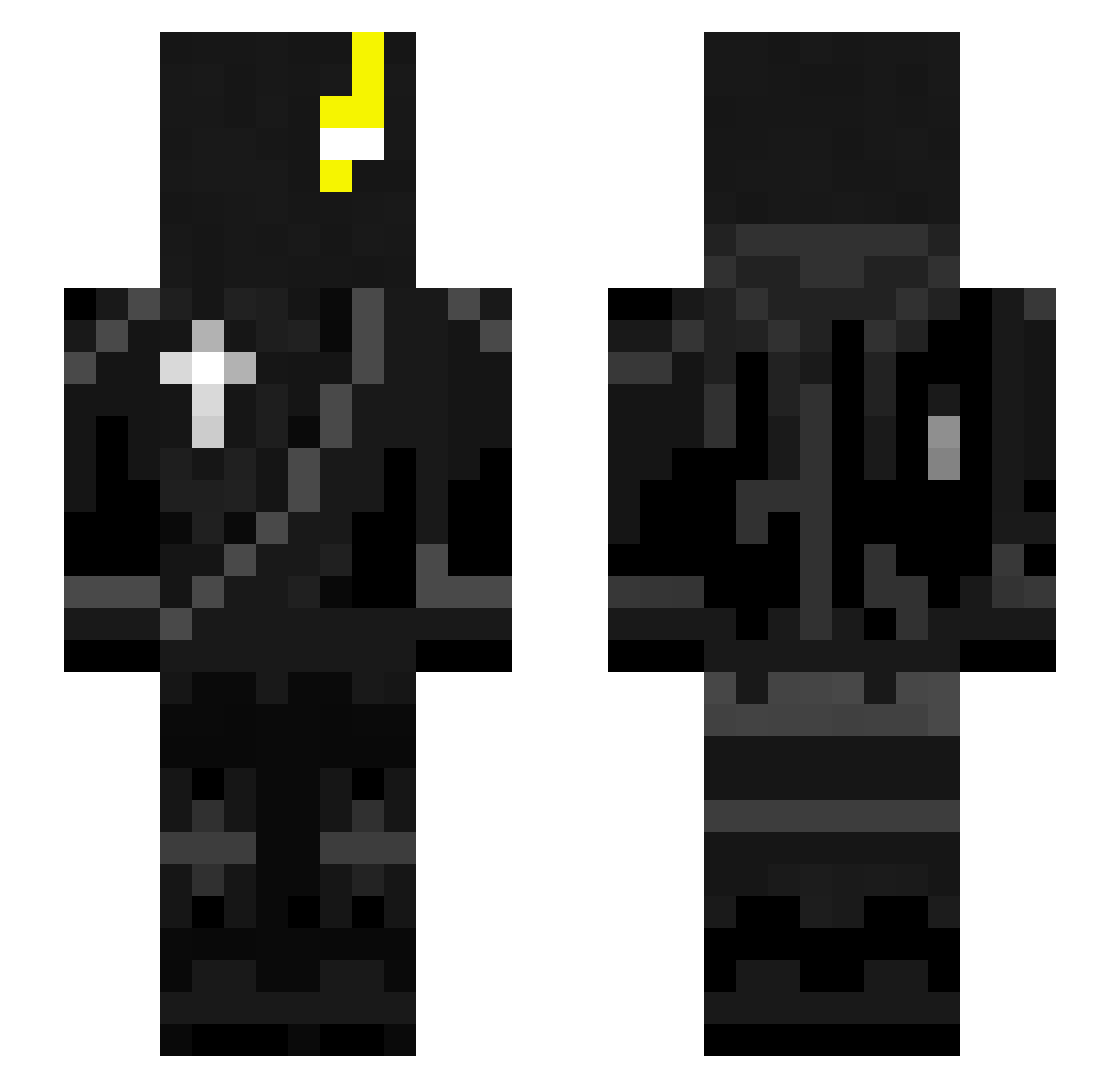 ItzDanielGT Minecraft skin, front and back view
