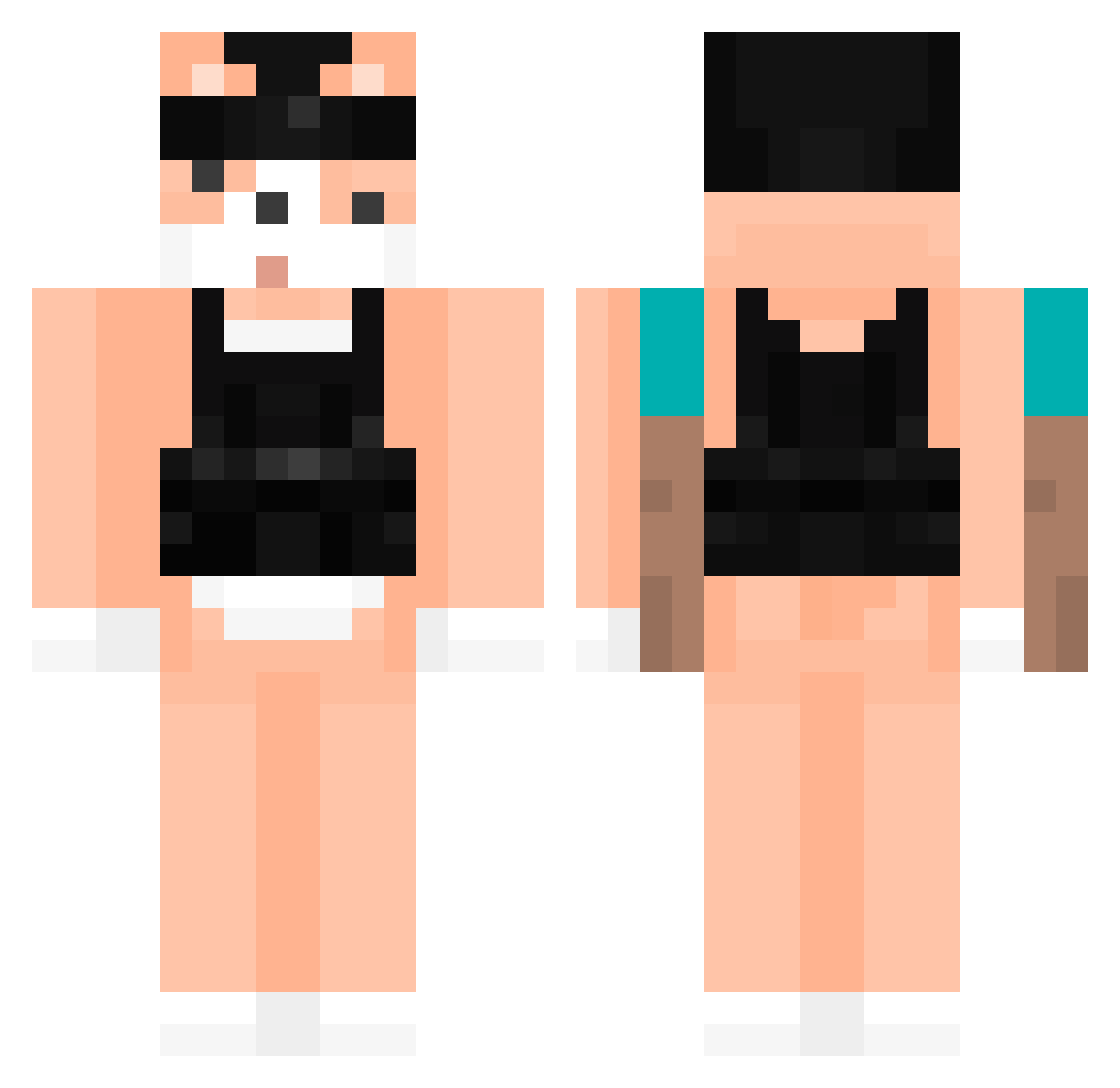 iqmz Minecraft skin, front and back view