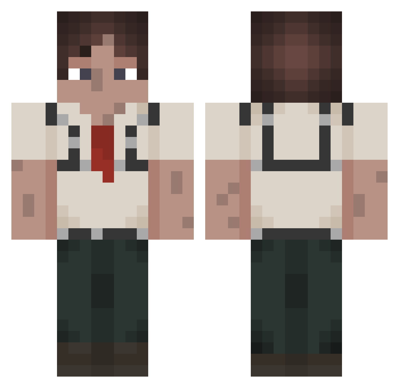 fedbam024 Minecraft skin, front and back view