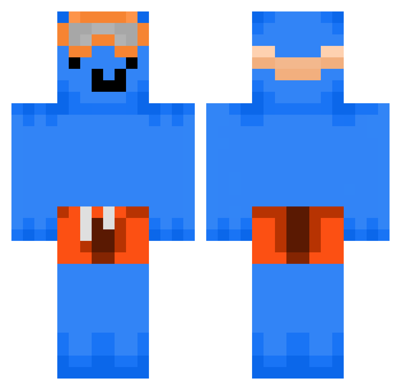 Ingchelle Minecraft skin, front and back view