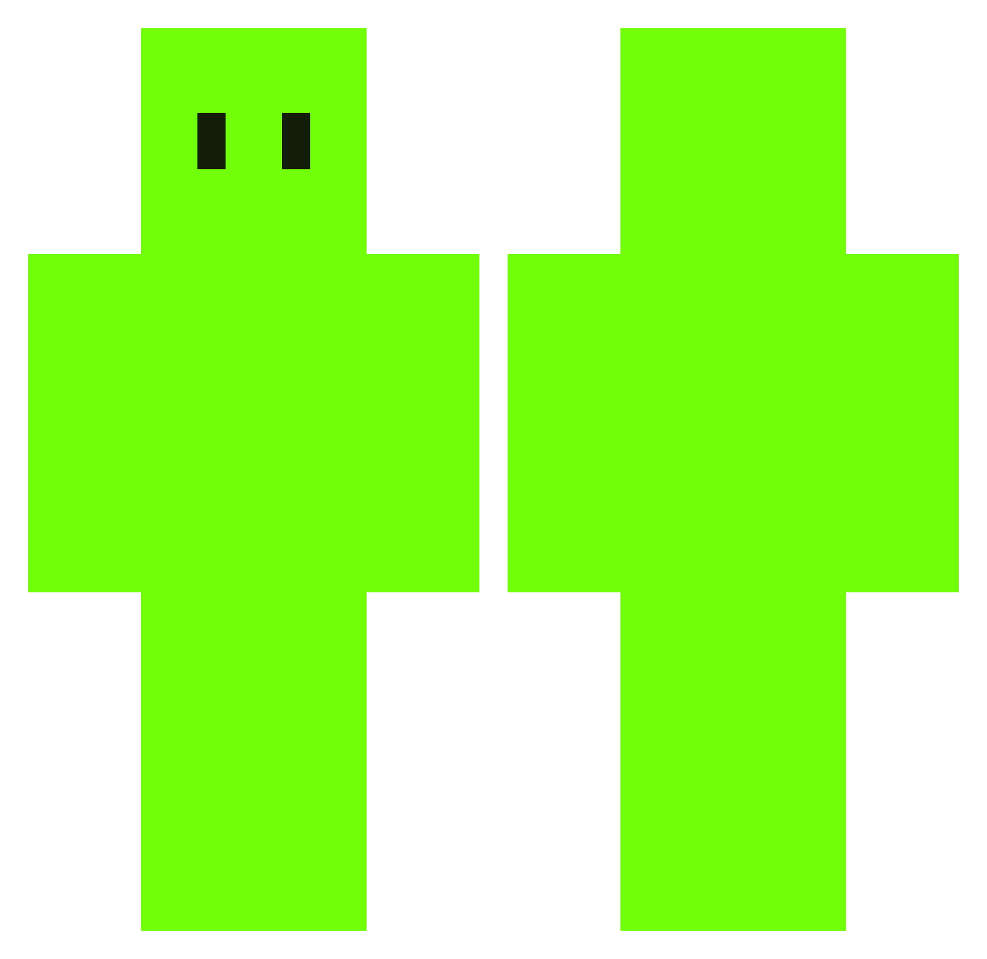 SoloGoodOmen Minecraft skin, front and back view
