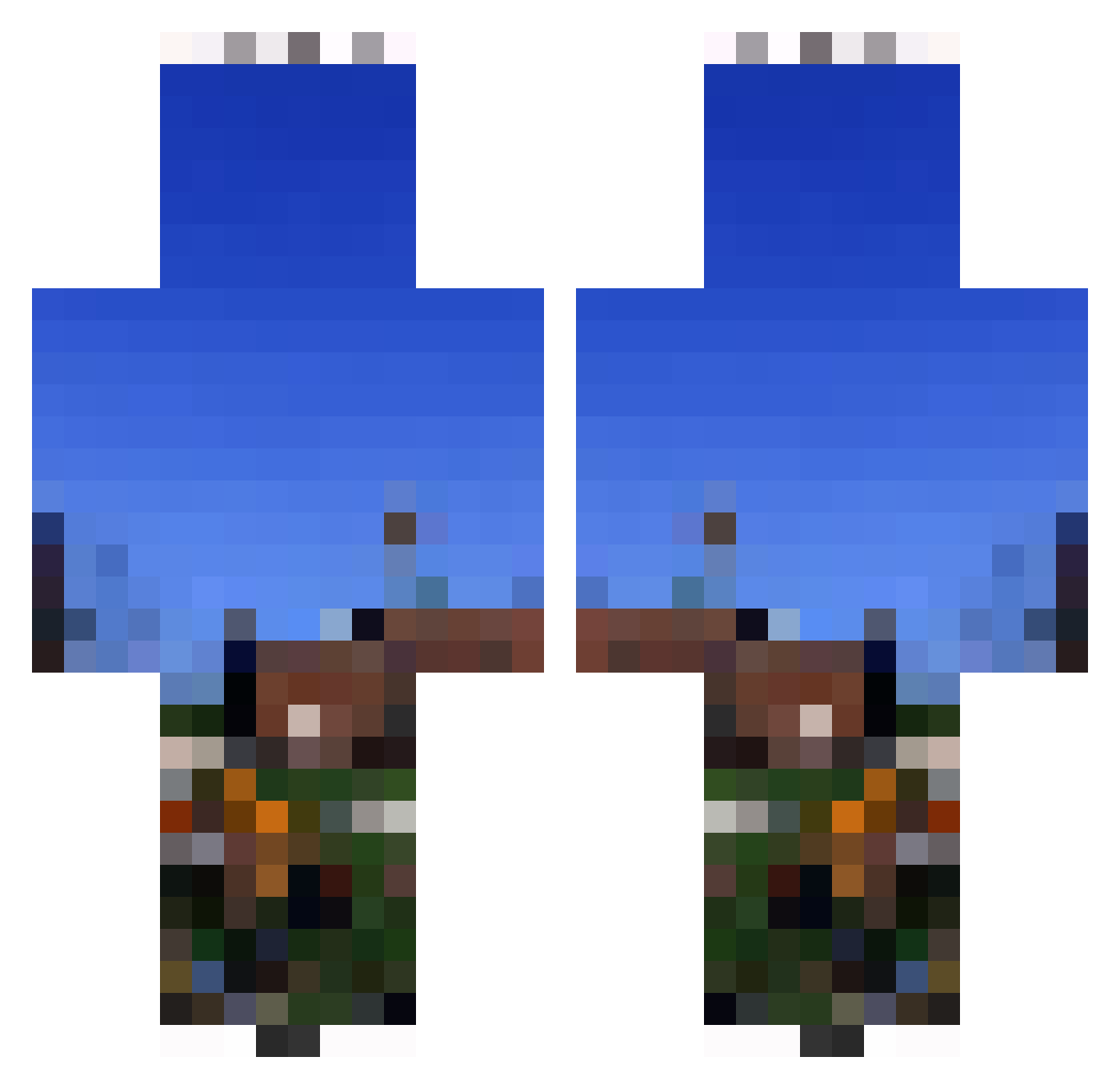 toiletbaby24 Minecraft skin, front and back view