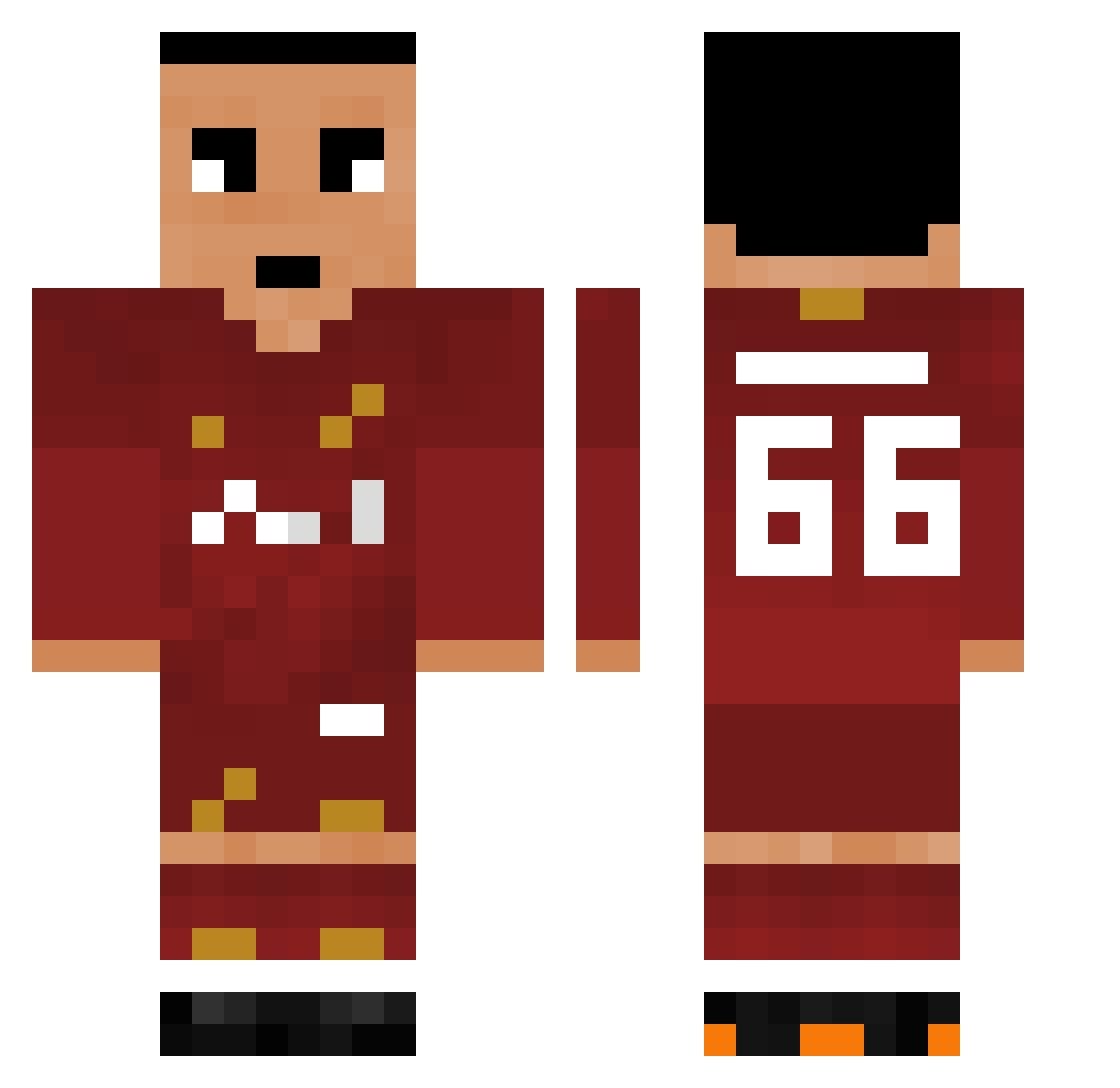 Mic2323 Minecraft skin, front and back view