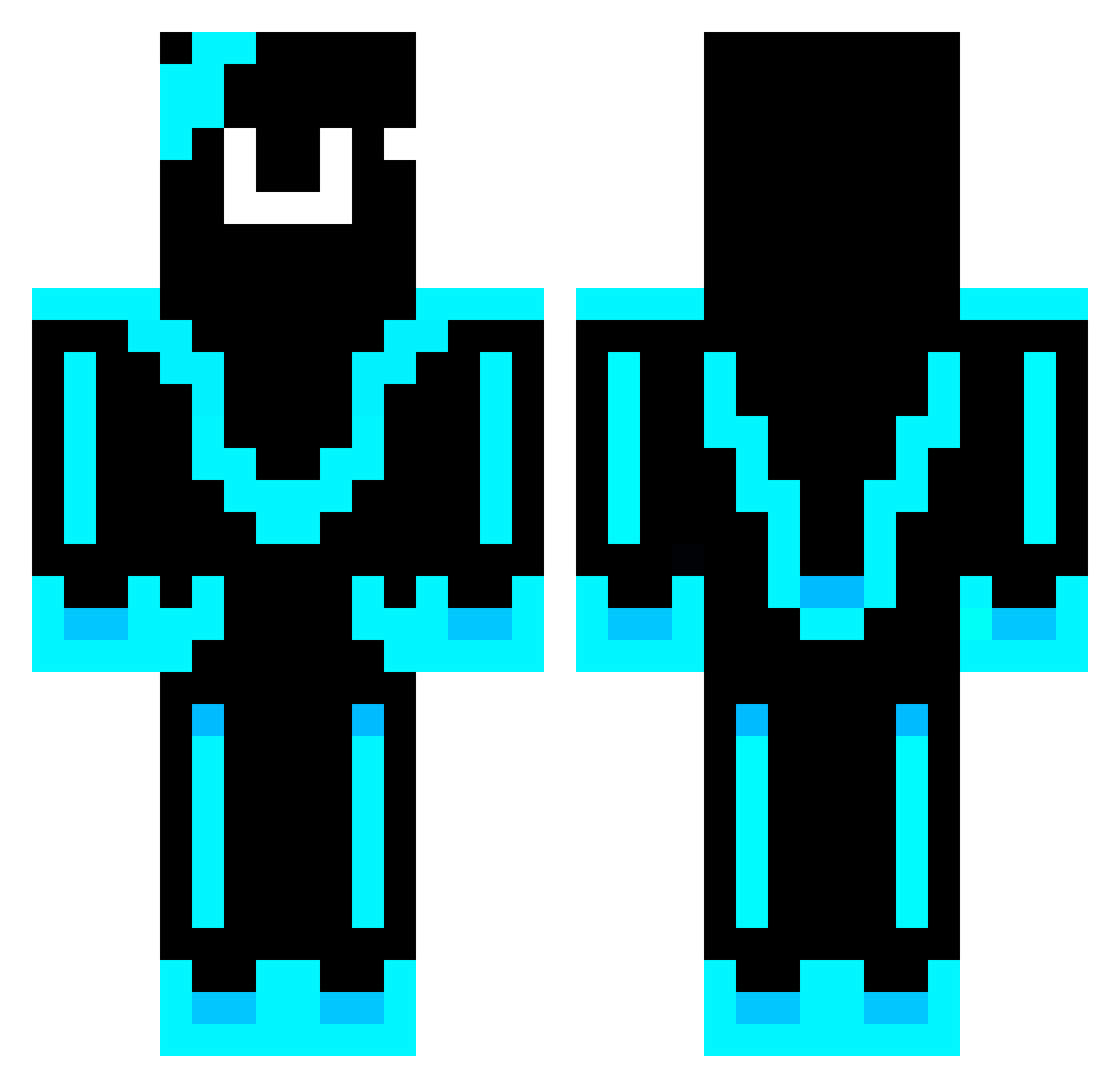Ac0rn_33 Minecraft skin, front and back view