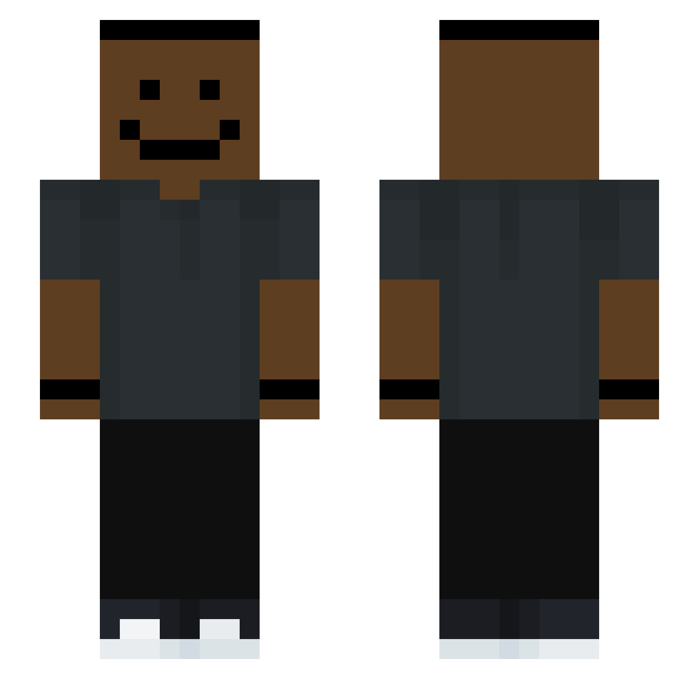 Aqulnav Minecraft skin, front and back view