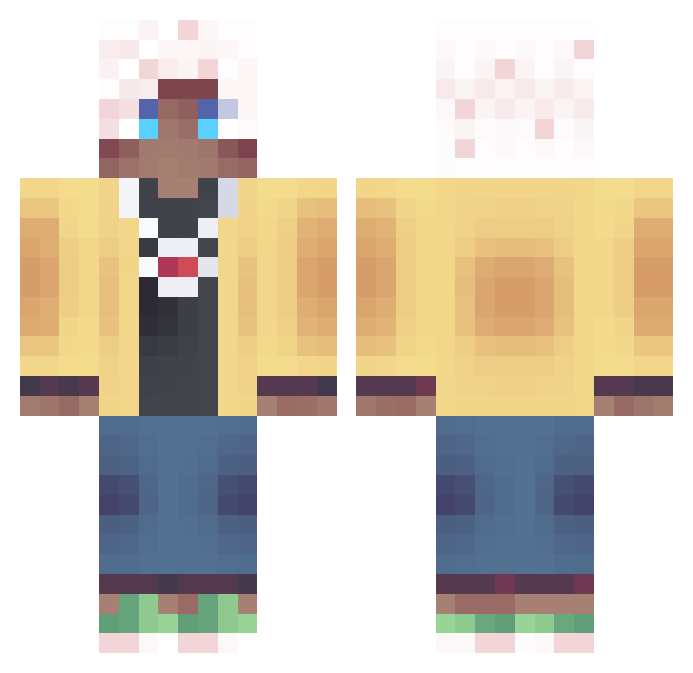 Wilsten Minecraft skin, front and back view