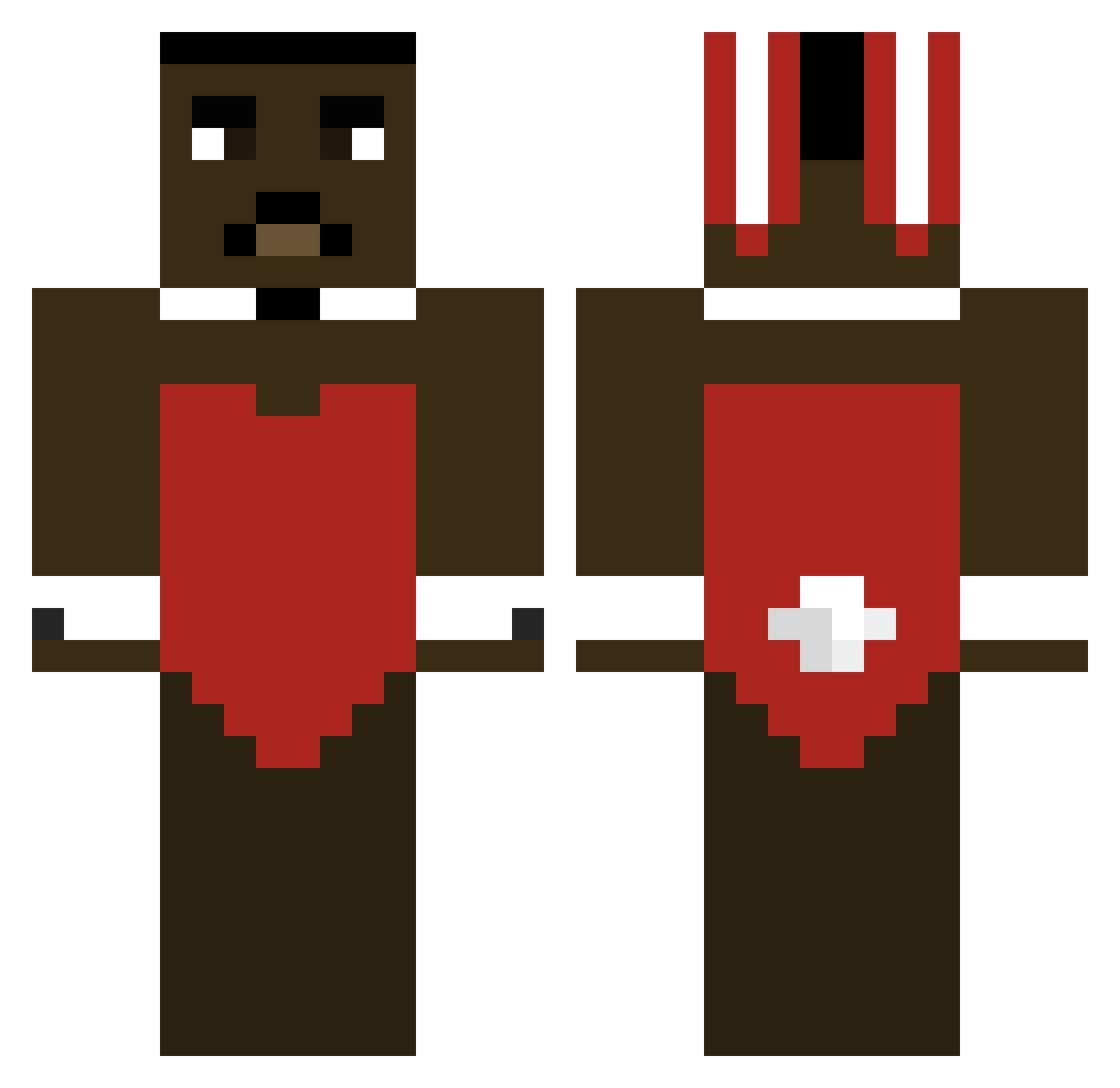 Bmon3y Minecraft skin, front and back view