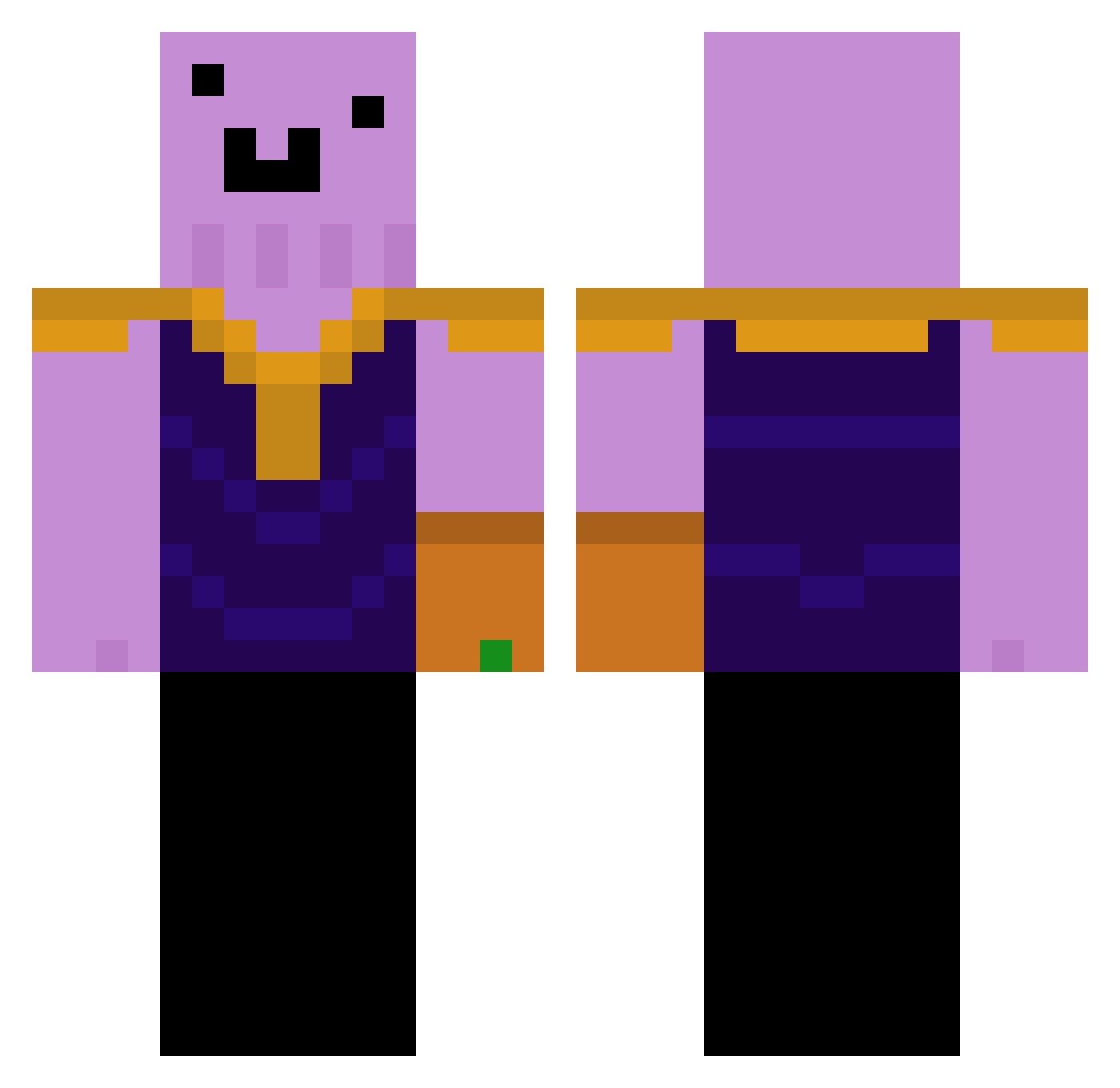 JMT1 Minecraft skin, front and back view