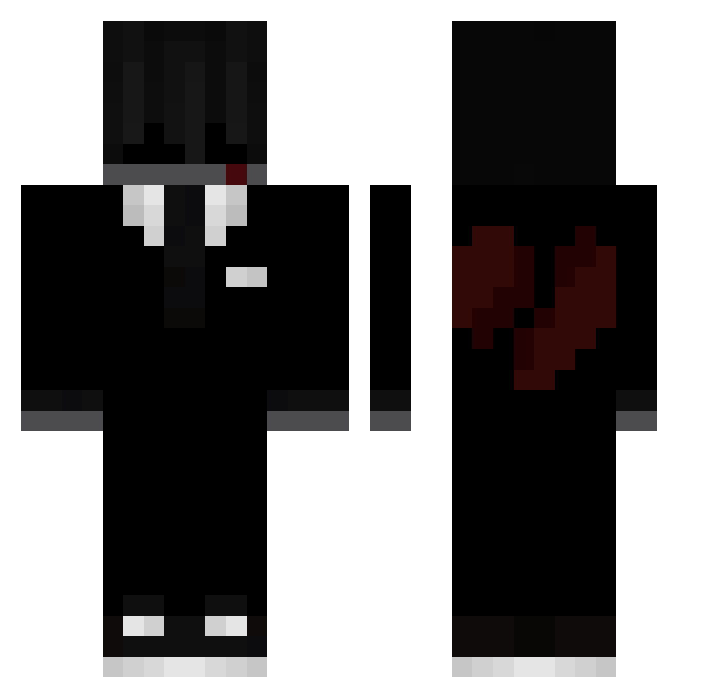 Sifuhhh Minecraft skin, front and back view