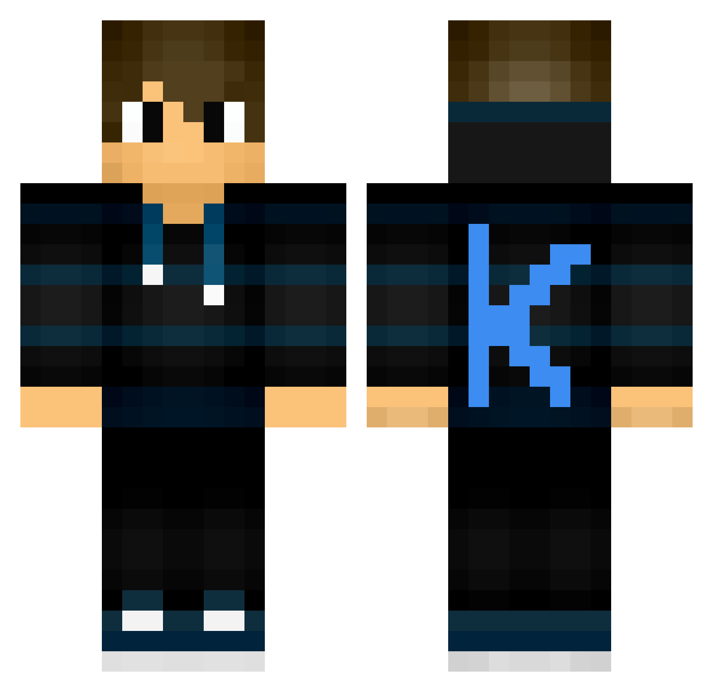 megaton Minecraft skin, front and back view