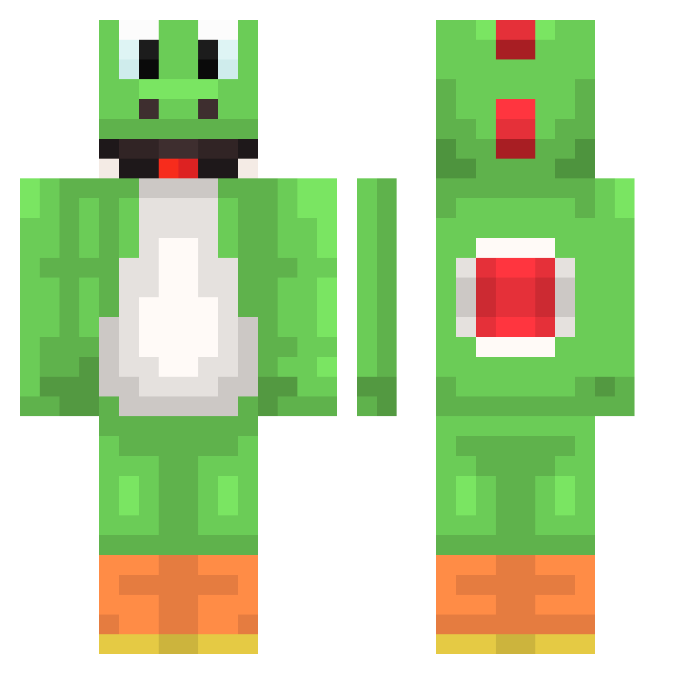 isaaccool113 Minecraft skin, front and back view