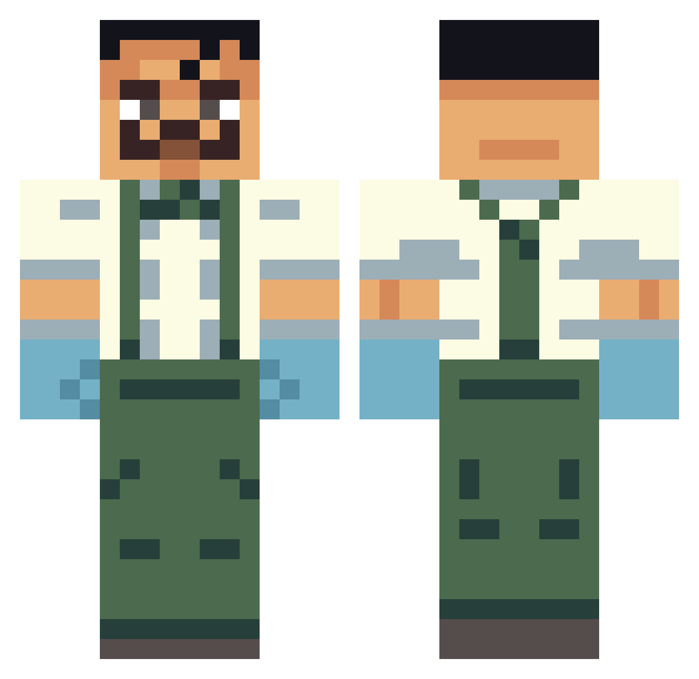 markylias Minecraft skin, front and back view