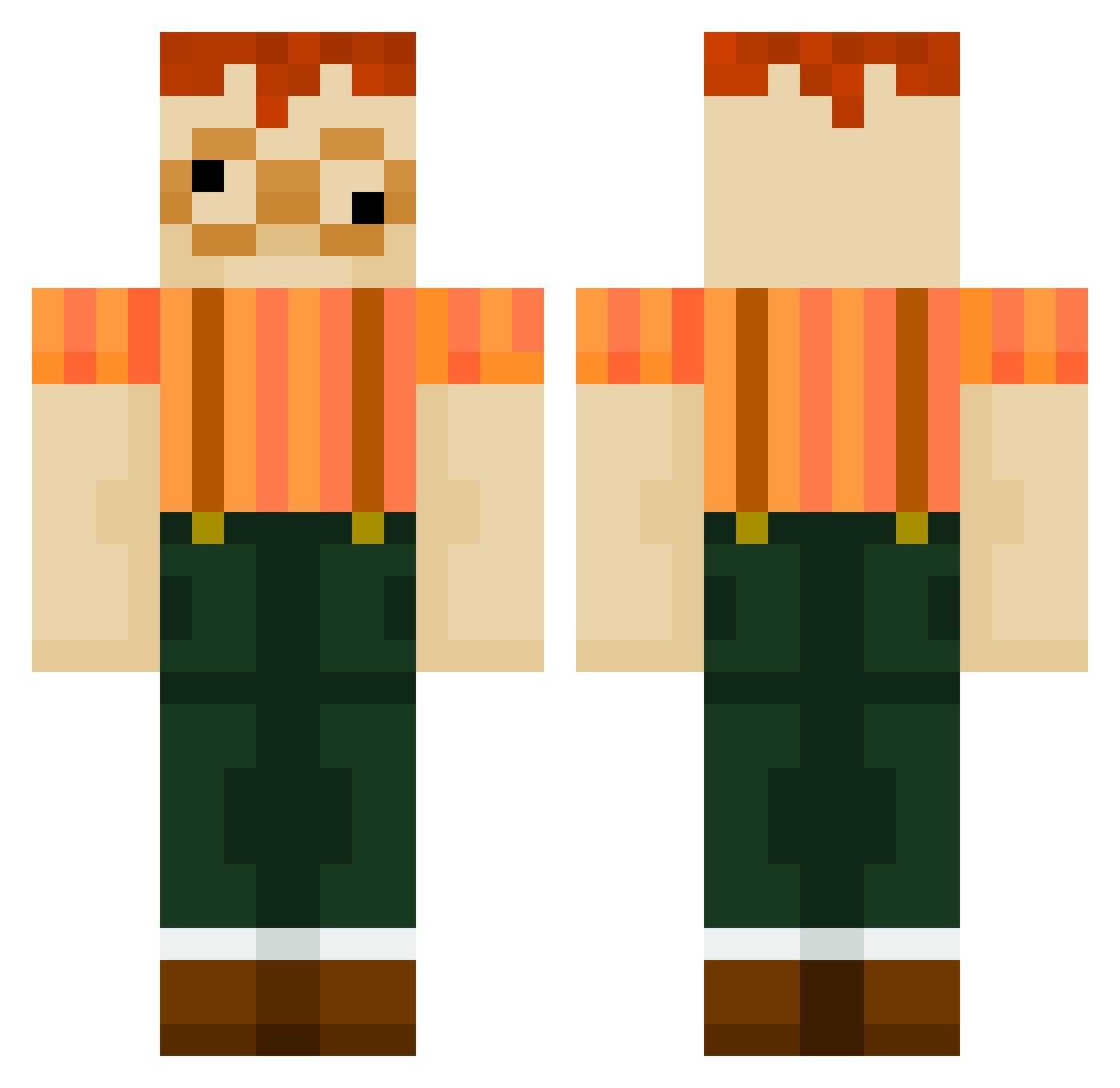 ghost979 Minecraft skin, front and back view