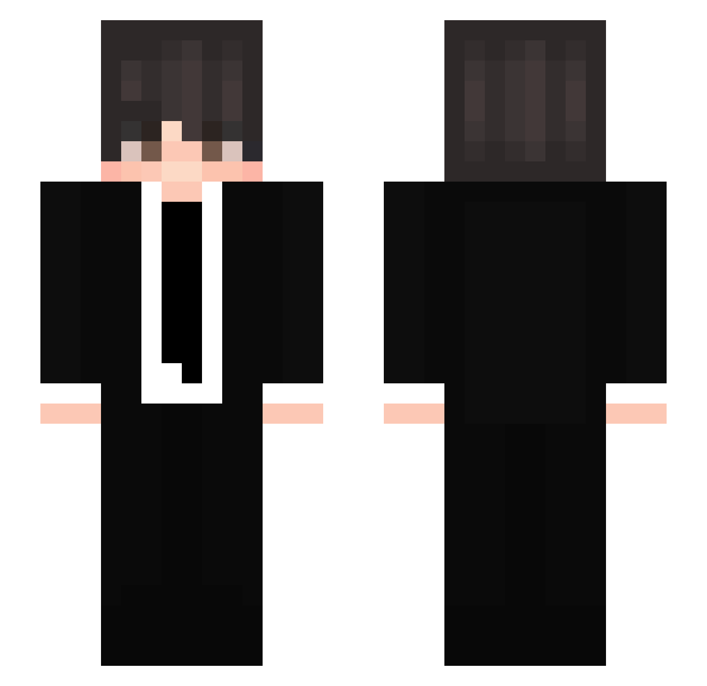SITAXX Minecraft skin, front and back view